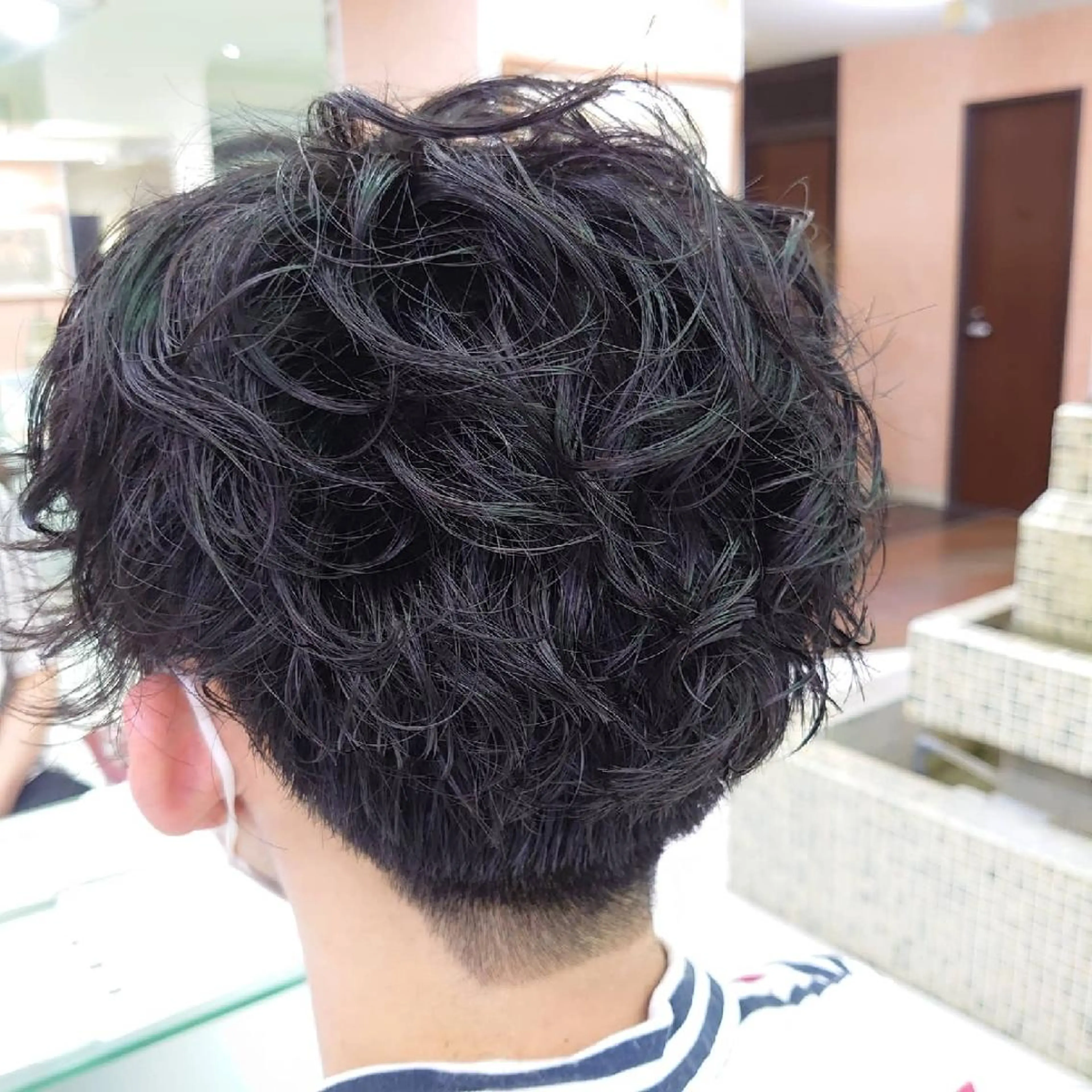 ミディアム パーマ メンズ センターパート 🐺デザインウルフ / 一ノ瀬 凌🐺のヘアスタイル