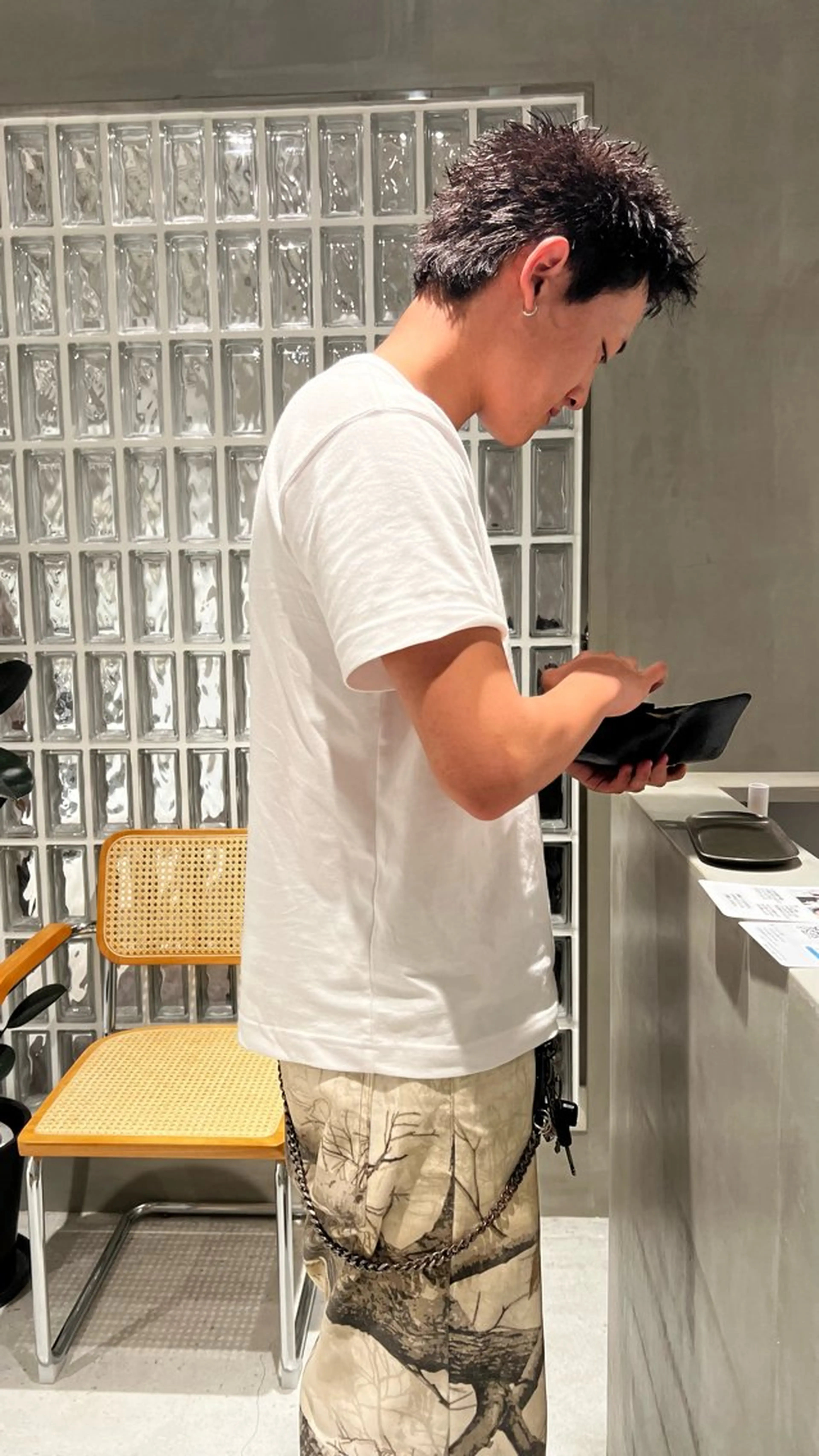 ショート ヘアカラー トリートメント qiie/ワンカラー メンズカット/カラーのヘアスタイル