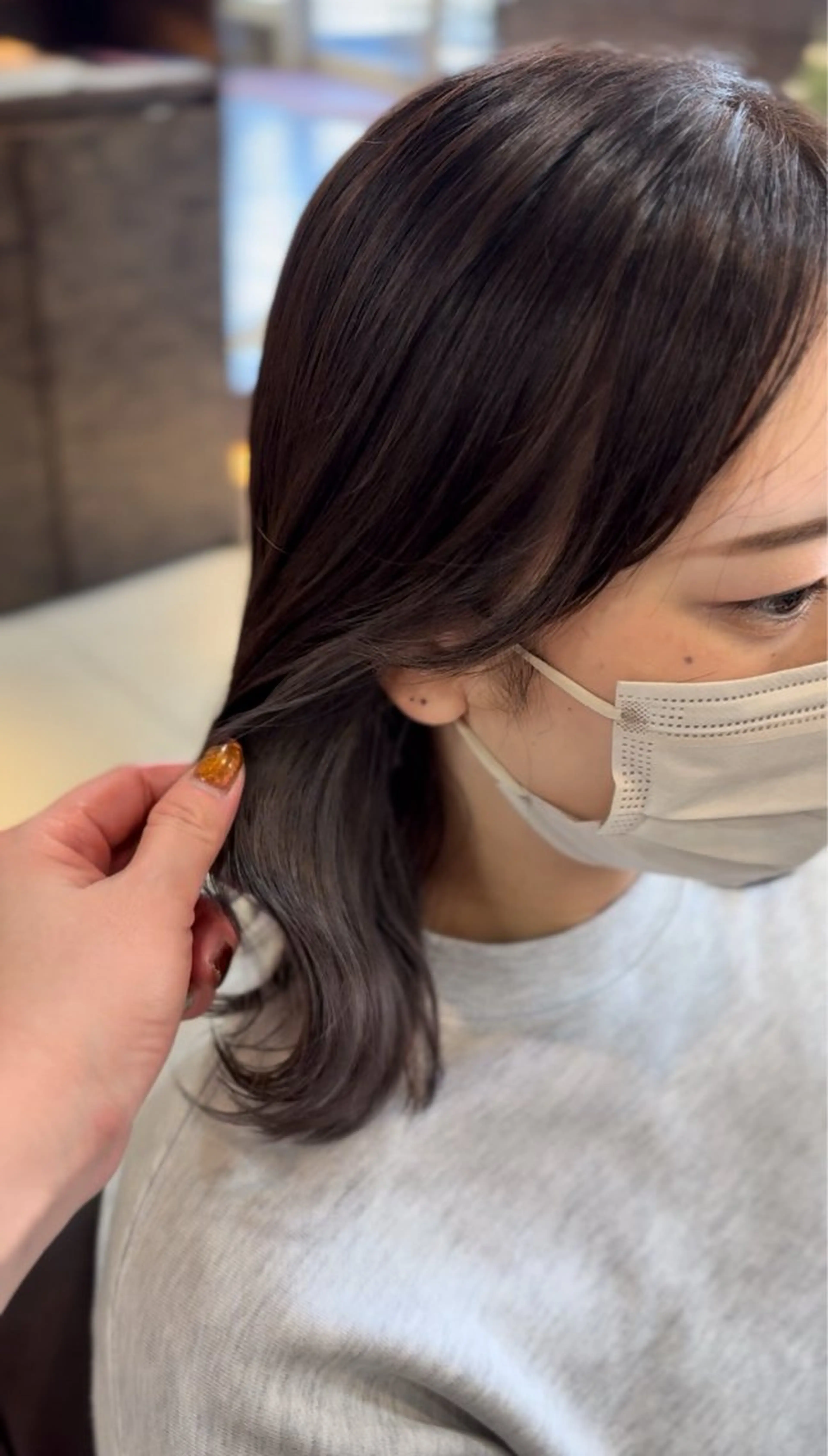 ロング カラー 透明感カラー インナーカラー 韓国風ヘア ヘアカラー トリートメント 🤎韓国ヘア ベージュ まゆか🤎のヘアスタイル