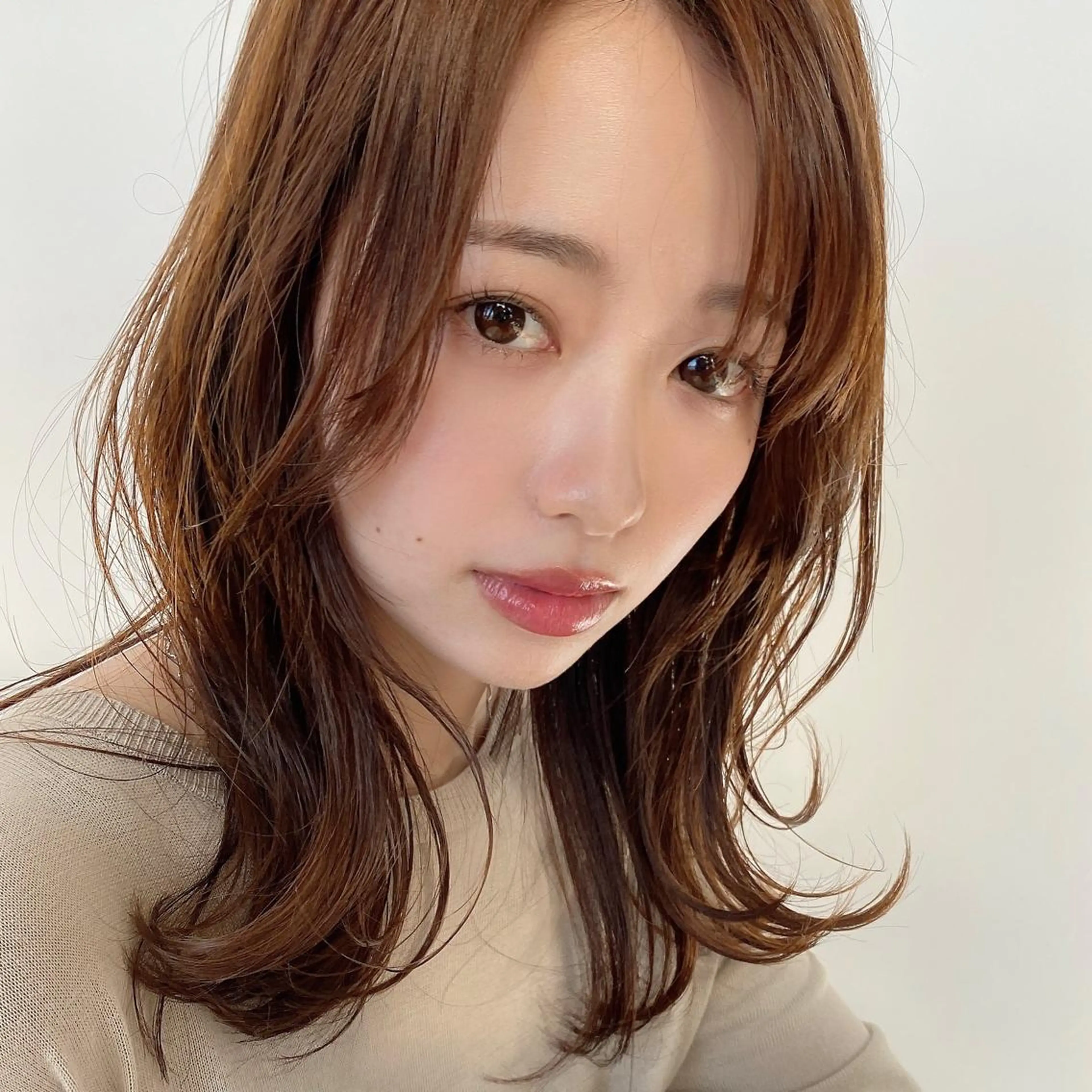 ミディアム 🧡くびれヘア/前髪 顔周り🧡久原結衣のヘアスタイル