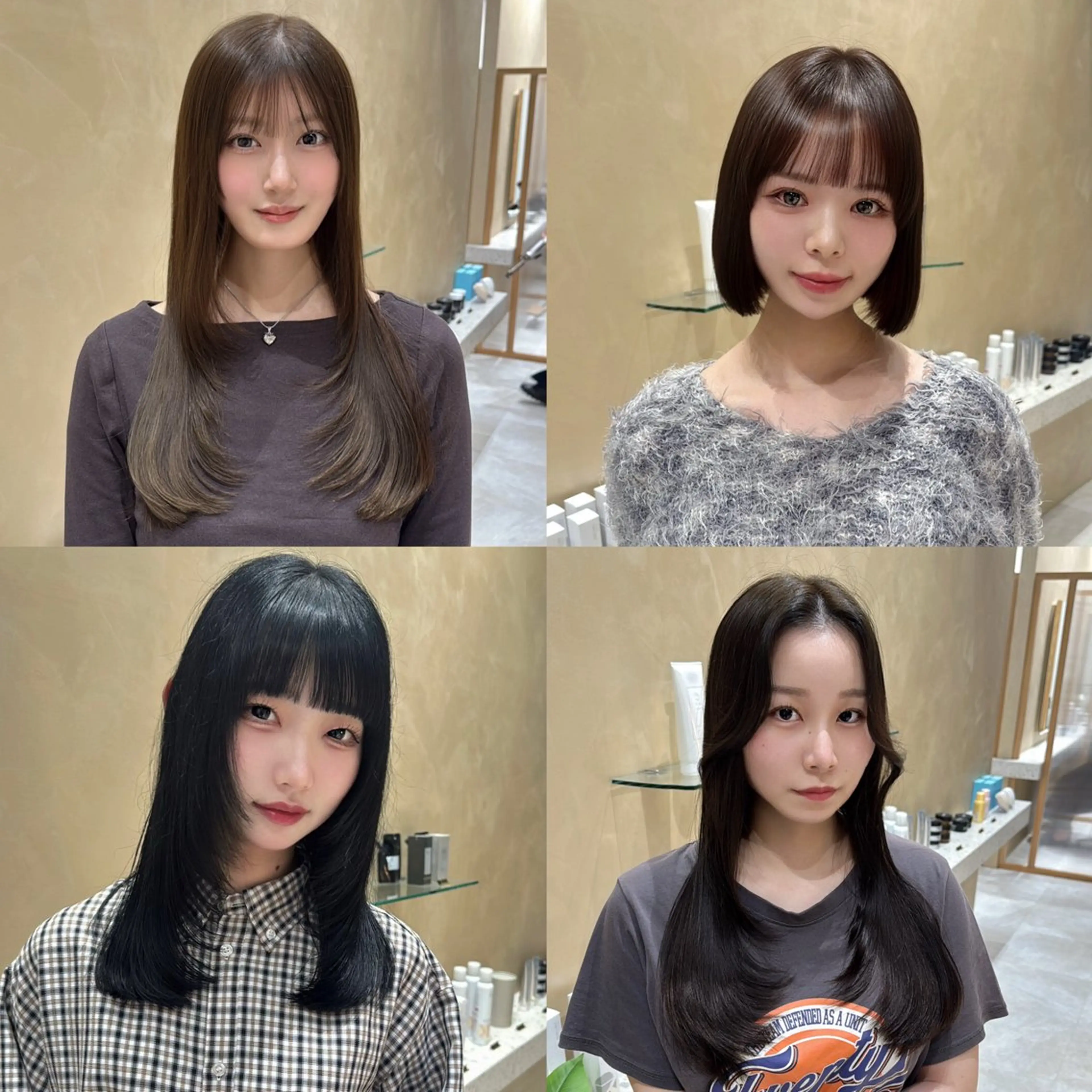 ミディアム カット ヘアカラー トリートメント 🌜韓国/艶髪/縮毛 /kokoro🌛のヘアスタイル