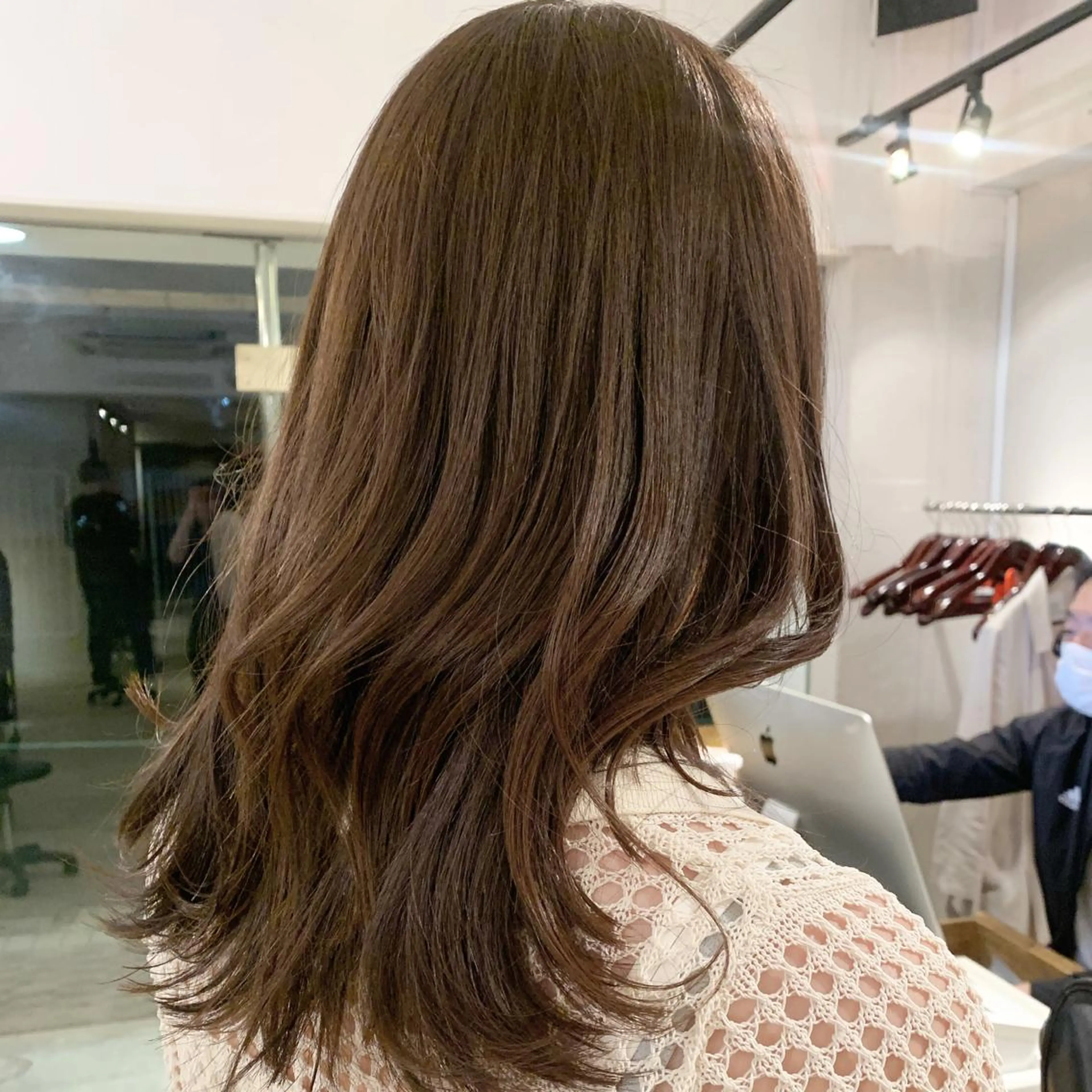 セミロング カラー カット ヘアカラー トリートメント ヘッドスパ 透明感/オリーブ/ グレージュ/YUKAのヘアスタイル