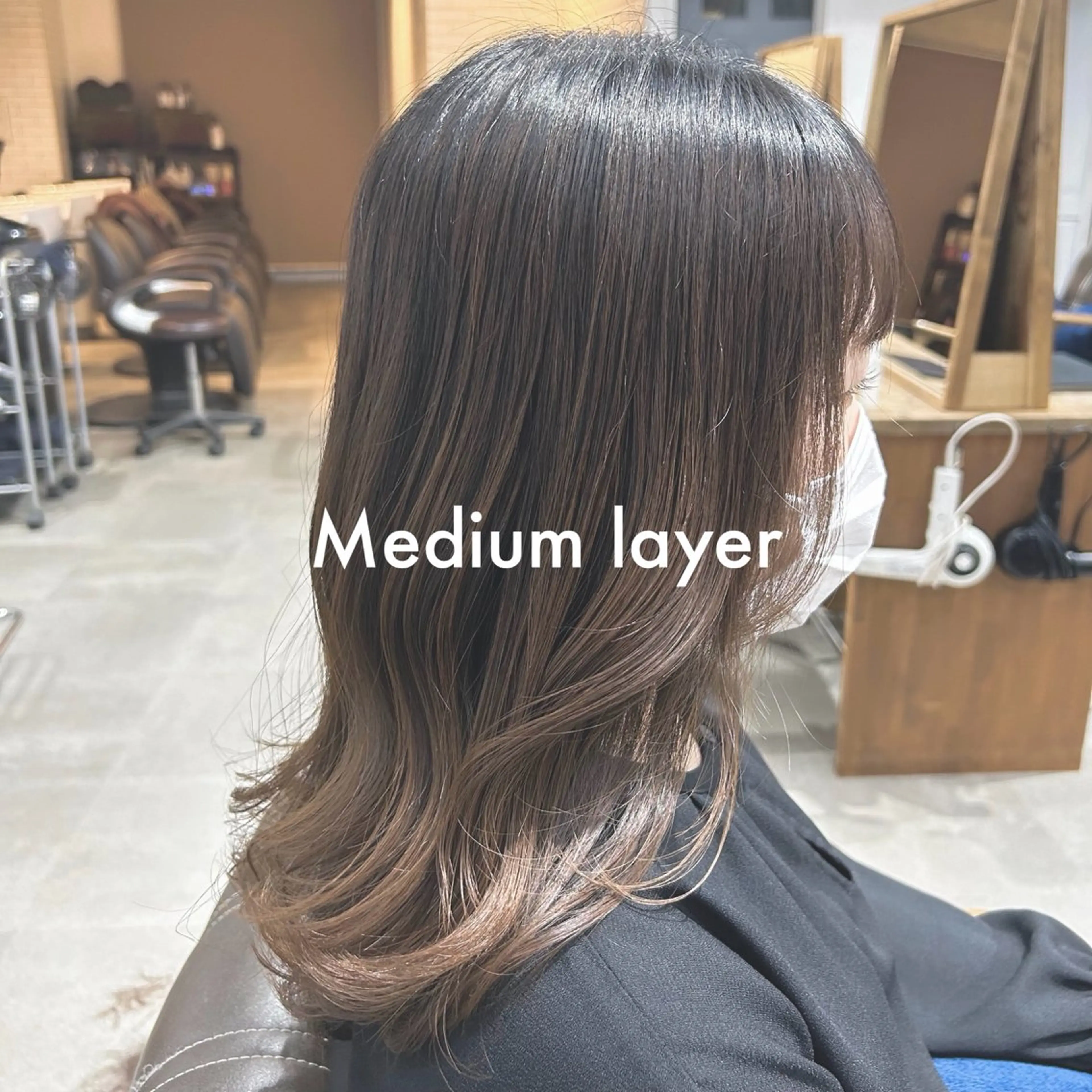 セミロング カット Eri 🌿透明感・艶カラーのヘアスタイル