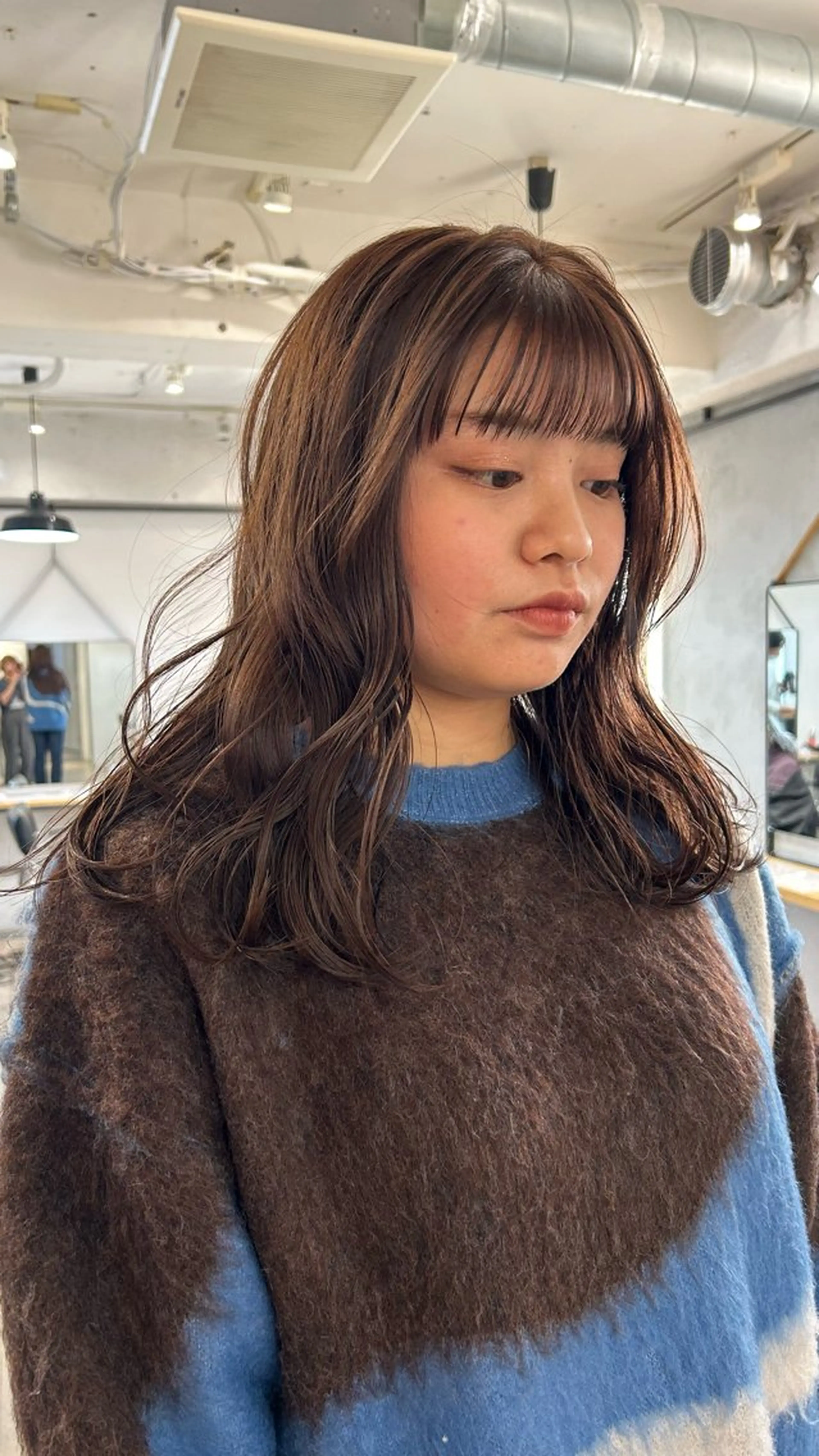 ミディアム カラー カット ヘアカラー じゅわっと暖色カラー 🍊Moemiのヘアスタイル