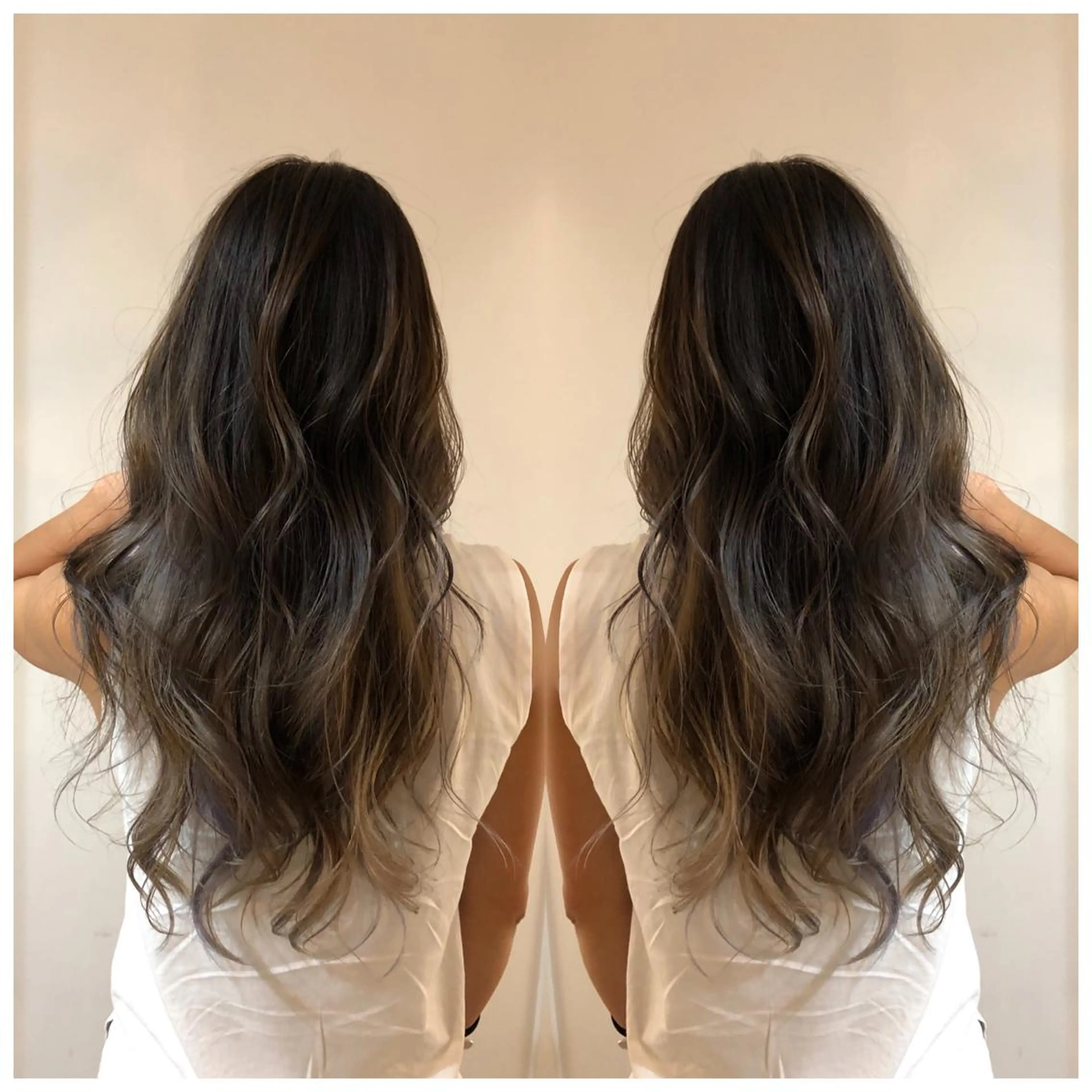 ロング カラー ブリーチカラー🌈 石垣翔太のヘアスタイル