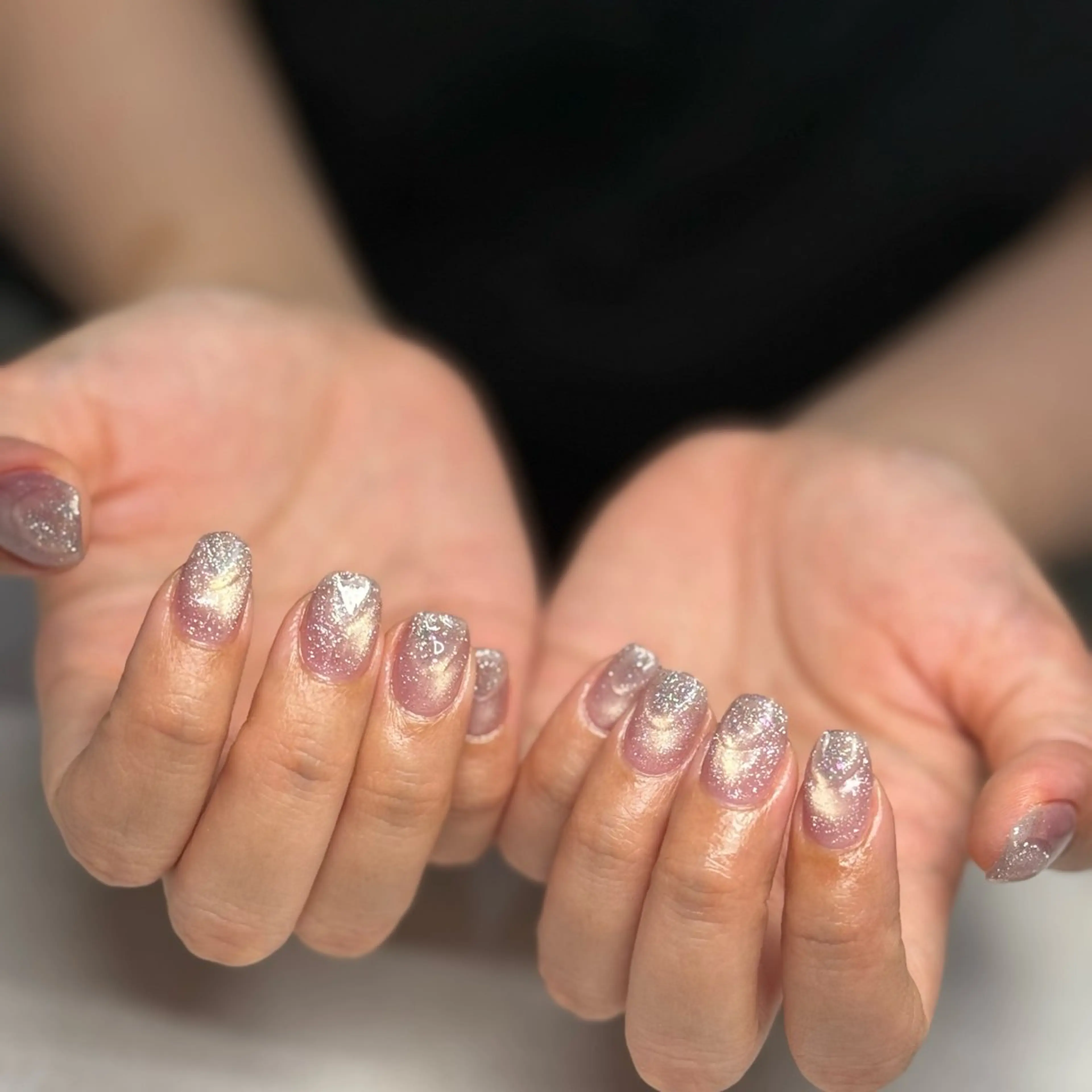 ネイル 韓国ネイル マグネットネイル ニュアンスネイル シンプルネイル 夏ネイル ハンドネイル MAO / 香椎/美フォルムのネイルデザイン