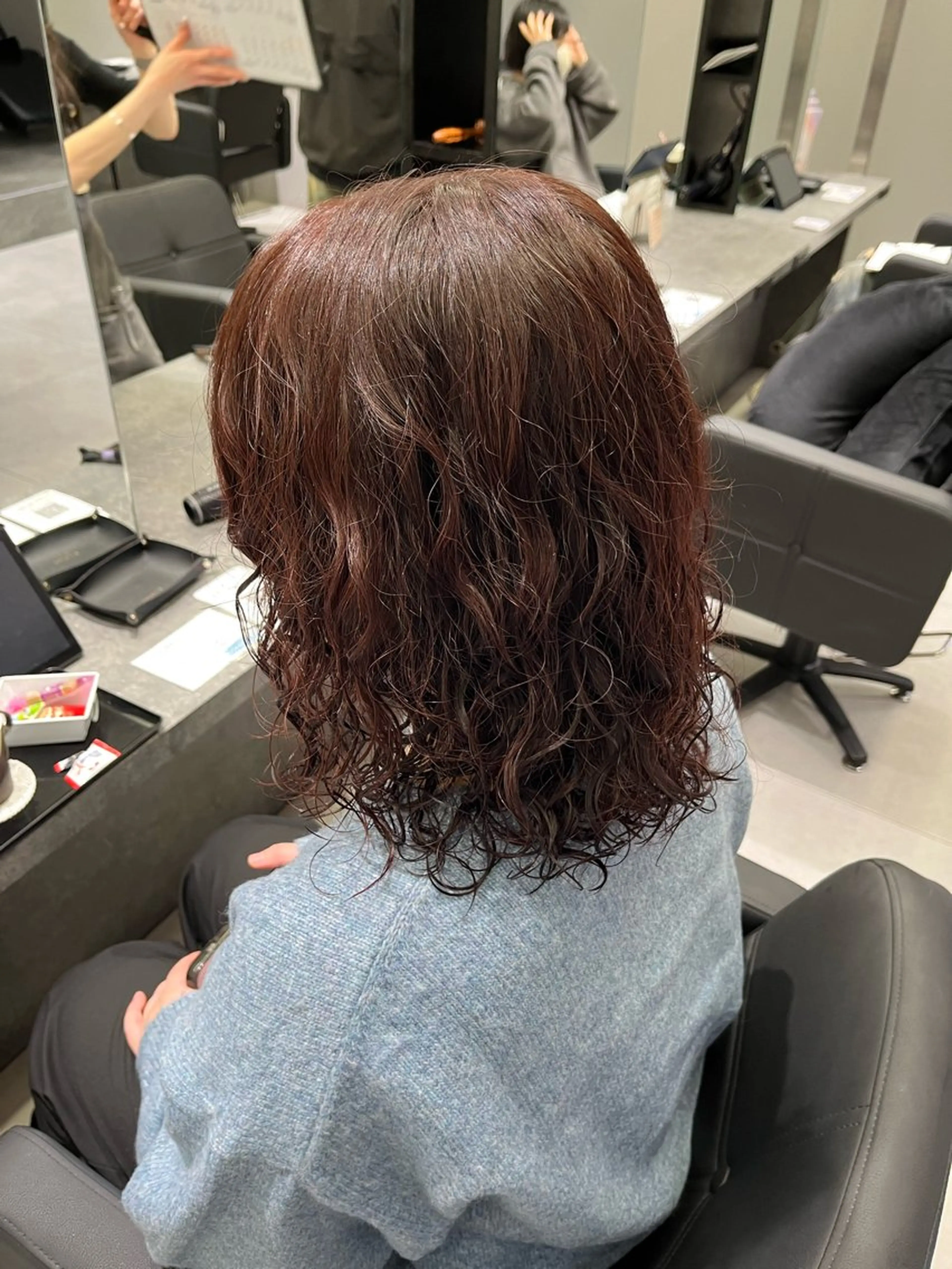 カラー パーマ カット パーマ カットモデル募集 村上海成のヘアスタイル