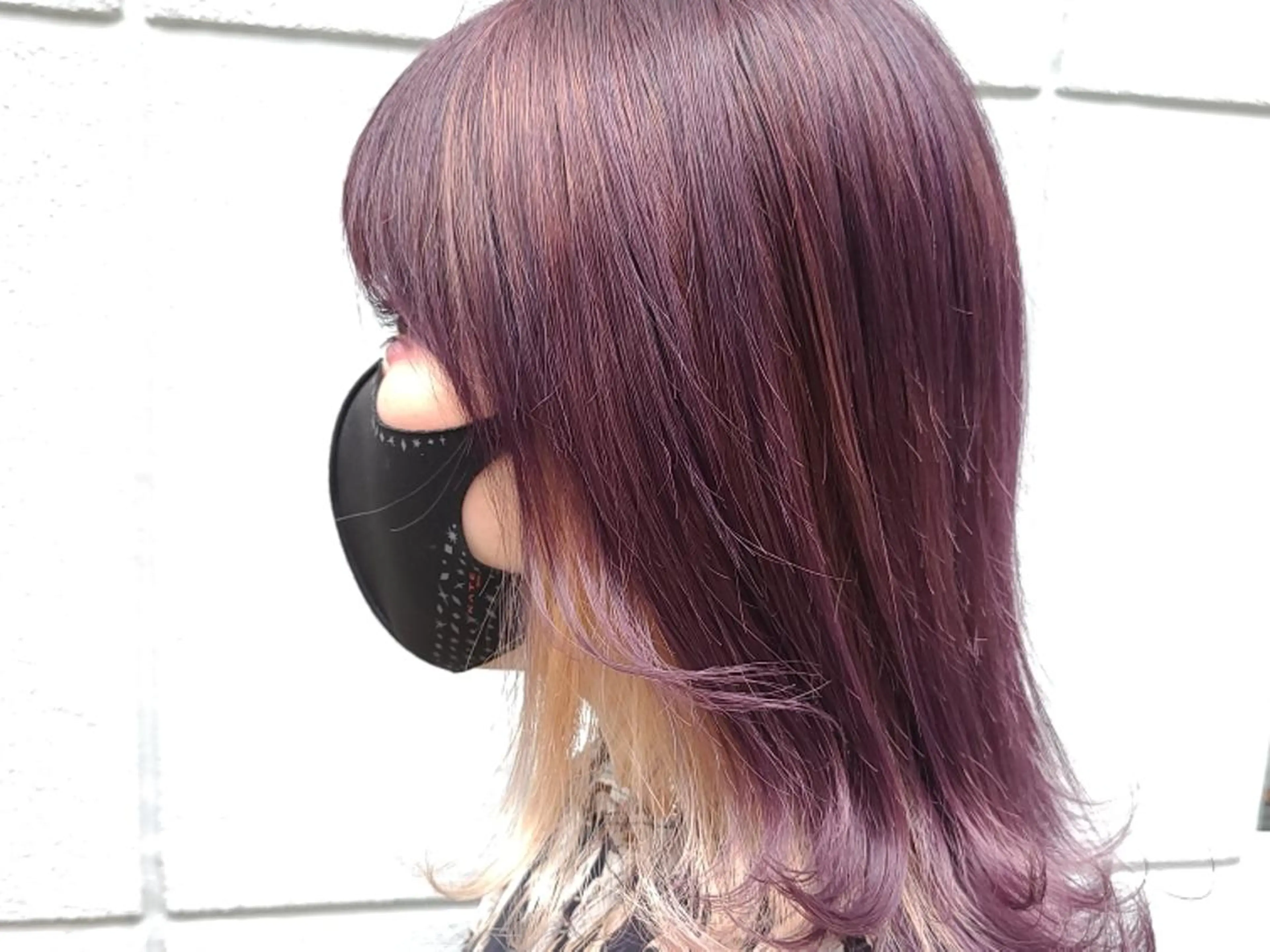 ミディアム カラー ブロンド ラベンダーカラー ヘアカラー トリートメント 原田 祥彰のヘアスタイル