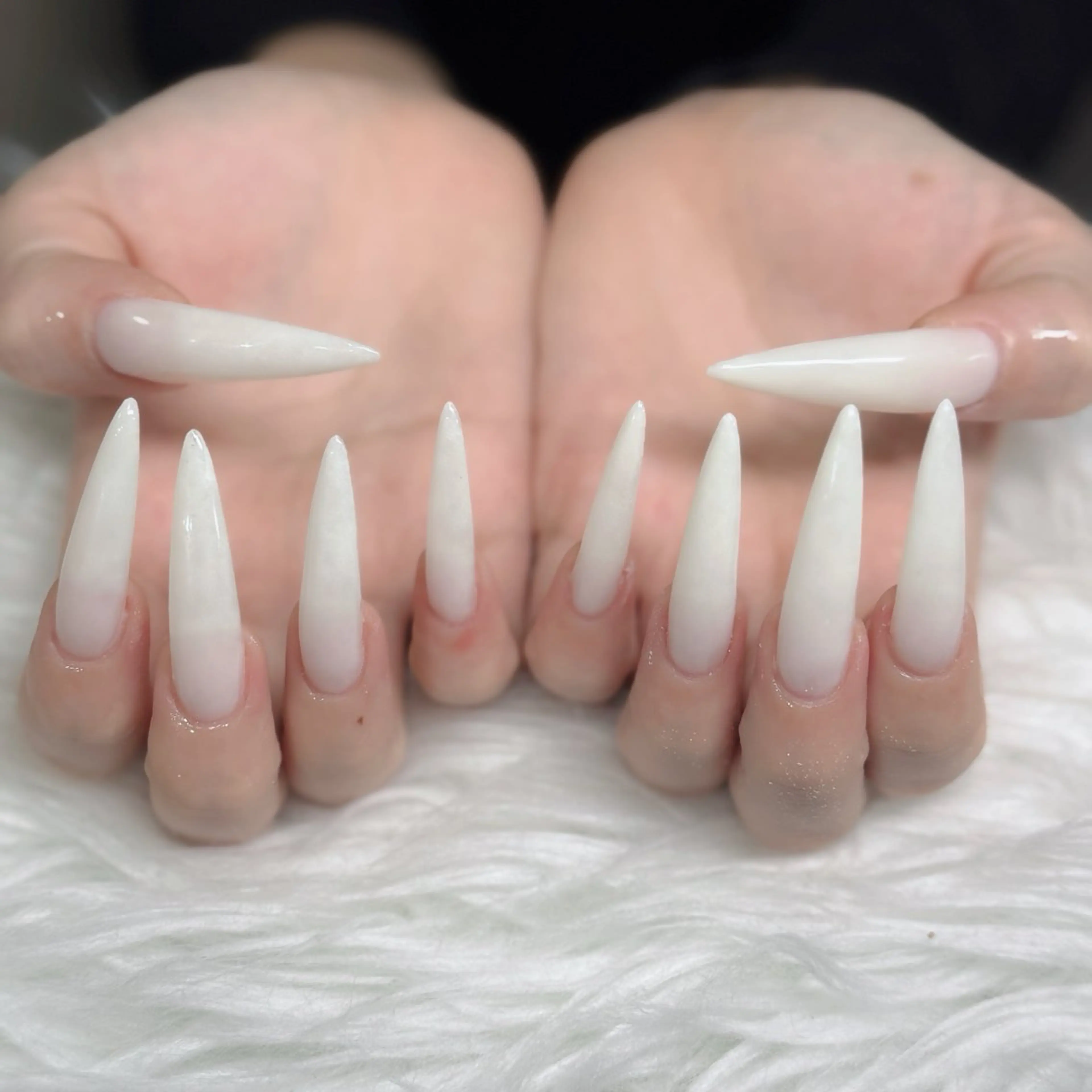 ネイル フットネイル フレンチネイル グラデーション 韓国ネイル ロングネイル ハンドネイル Hani Nail Salonのネイルデザイン