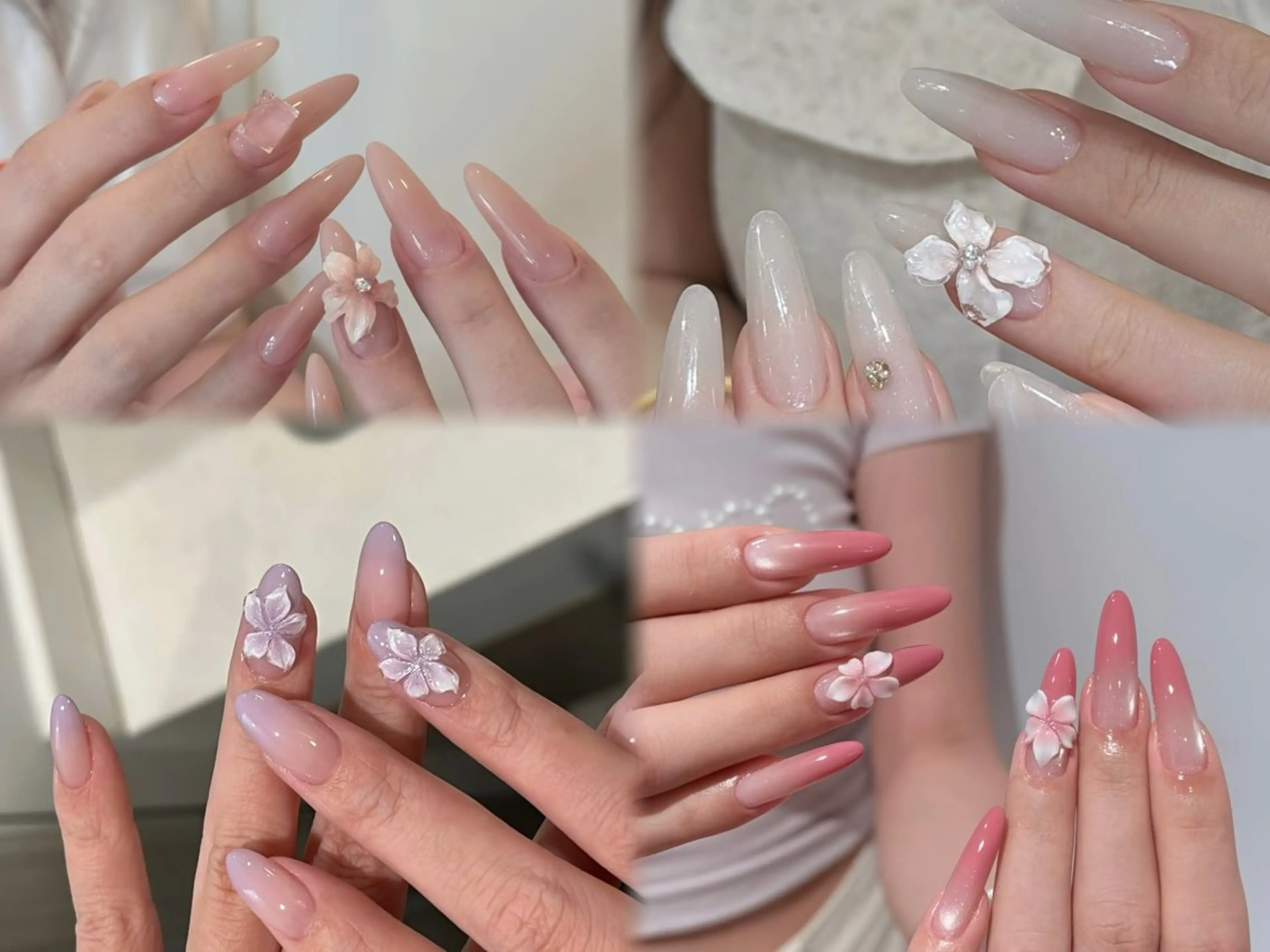 ネイル オーロラネイル チークネイル 長さ出し フットネイル フレンチネイル ハンドネイル ハンドケア J&C Nail Salon吉祥寺所属・Yu  Ki ネイルのネイルデザイン