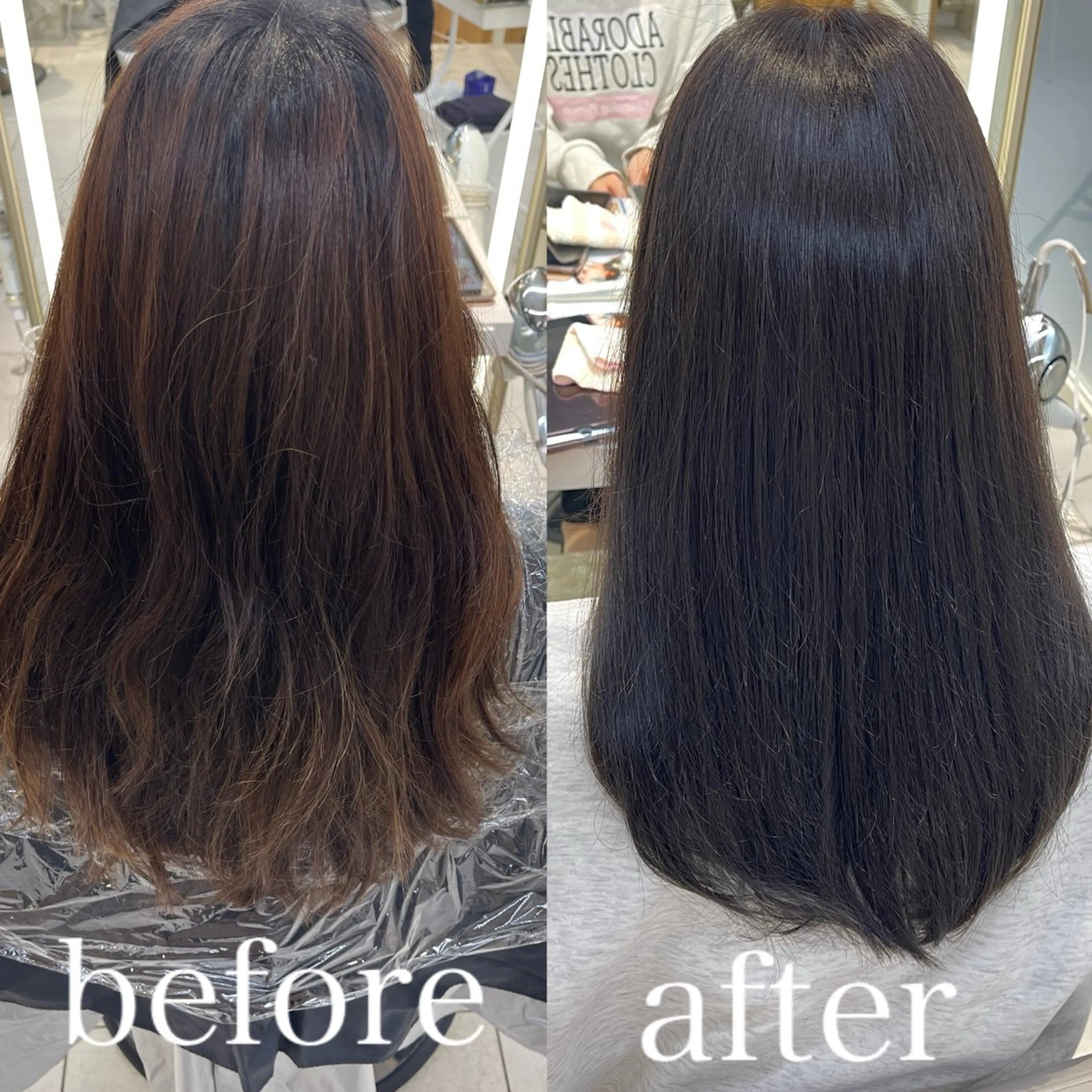 セミロング カラー Hina🫧透明感 カラー🫧のヘアスタイル