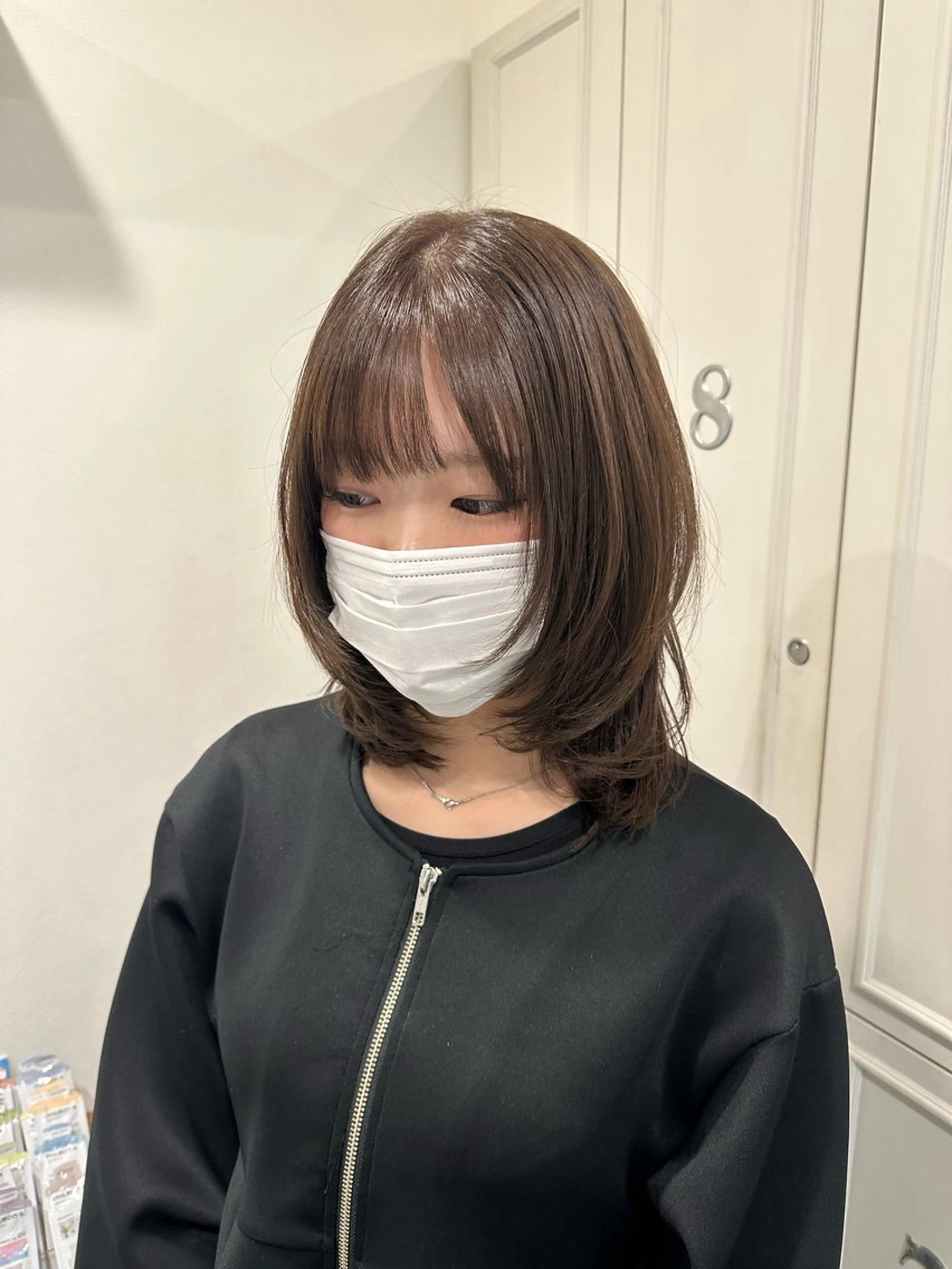 ミディアム ミディアムレイヤー レイヤーカット カット tiravento 南船場店所属・nana 韓国スタイル🇰🇷のヘアスタイル