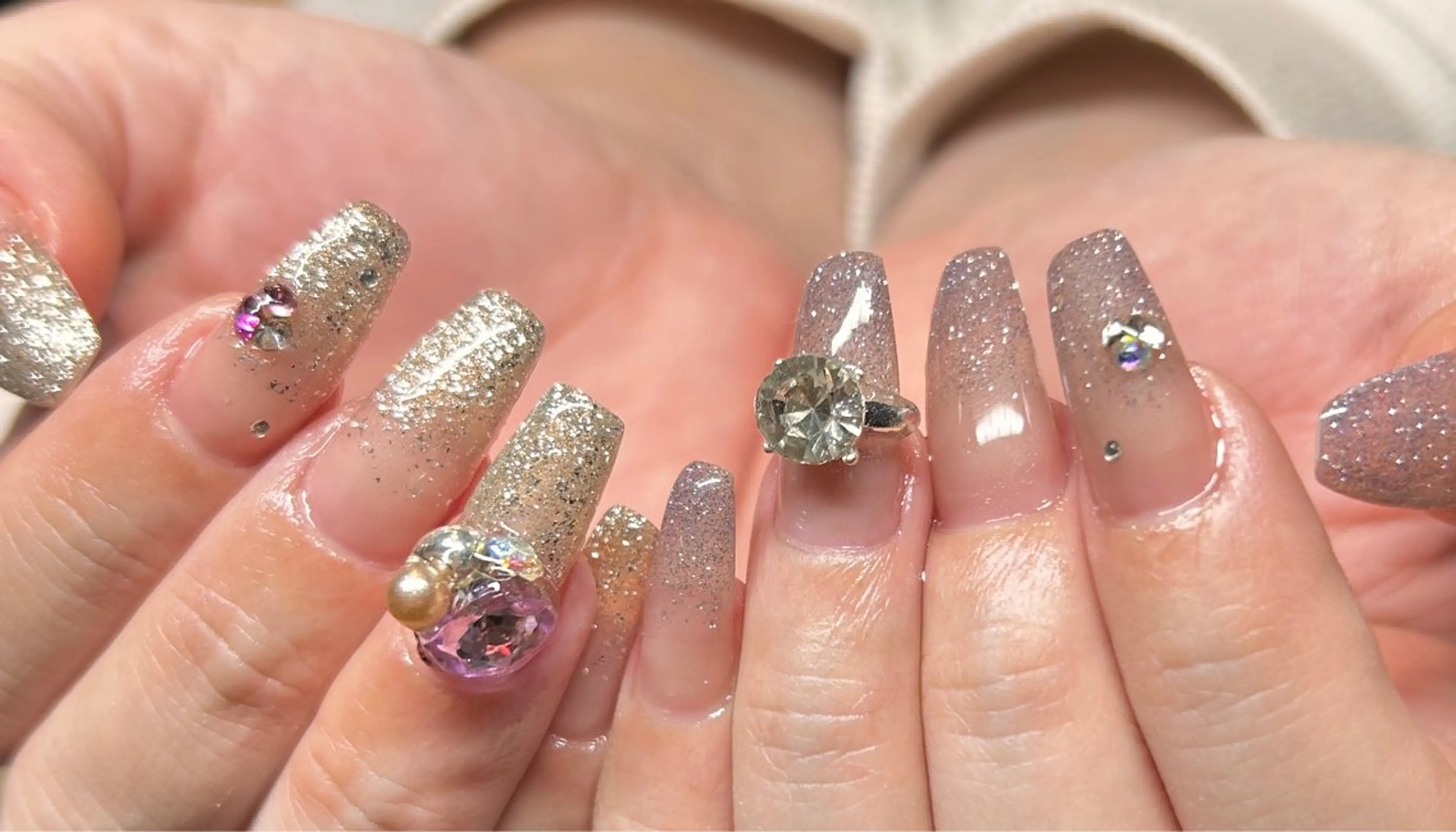 ネイル 長さ出し 持ち込み 春ネイル ハンドネイル N.style所属・Ｎ. styleのネイルデザイン