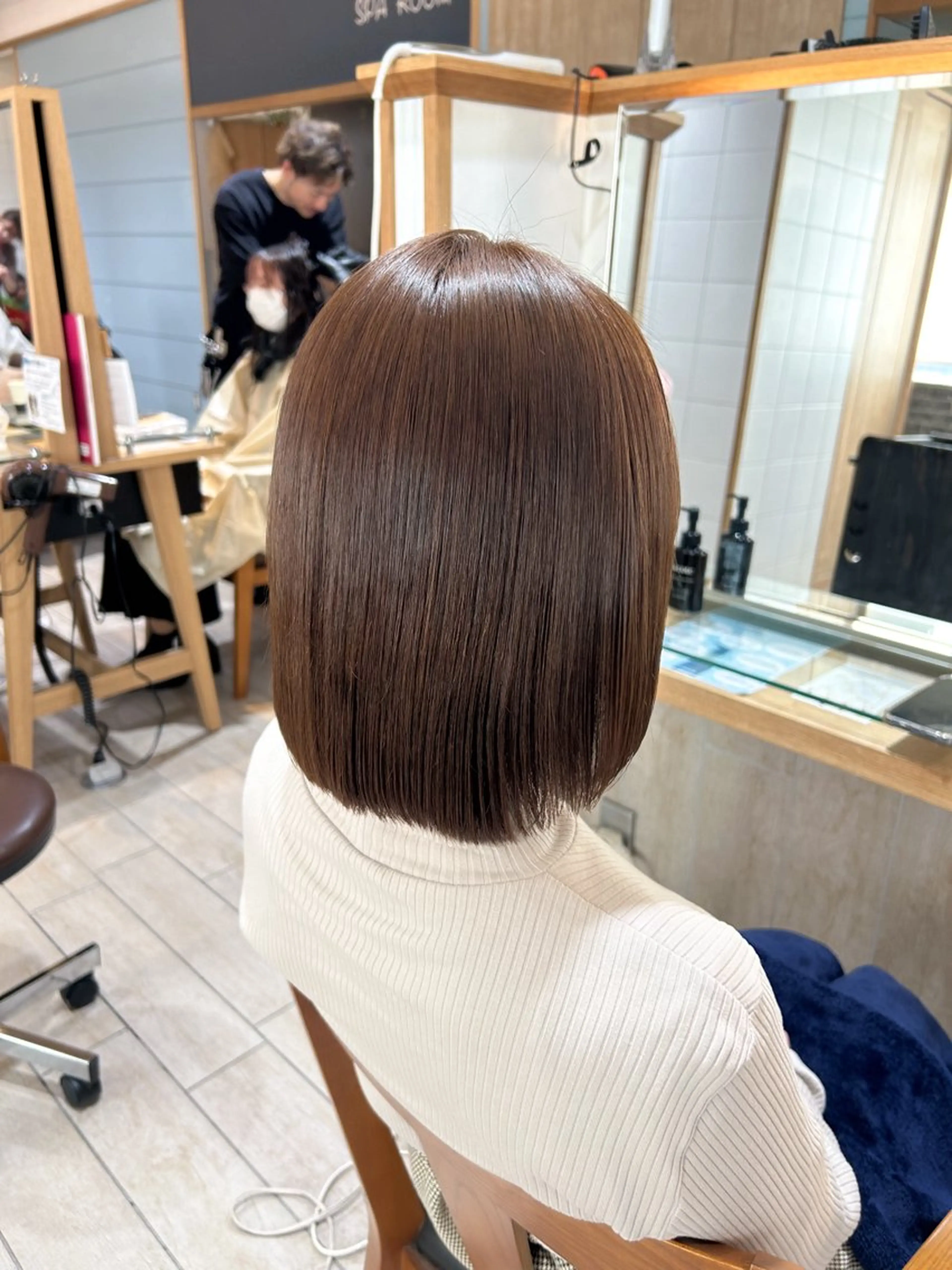ミディアム 縮毛矯正 トリートメント Ami 🕊✨のヘアスタイル