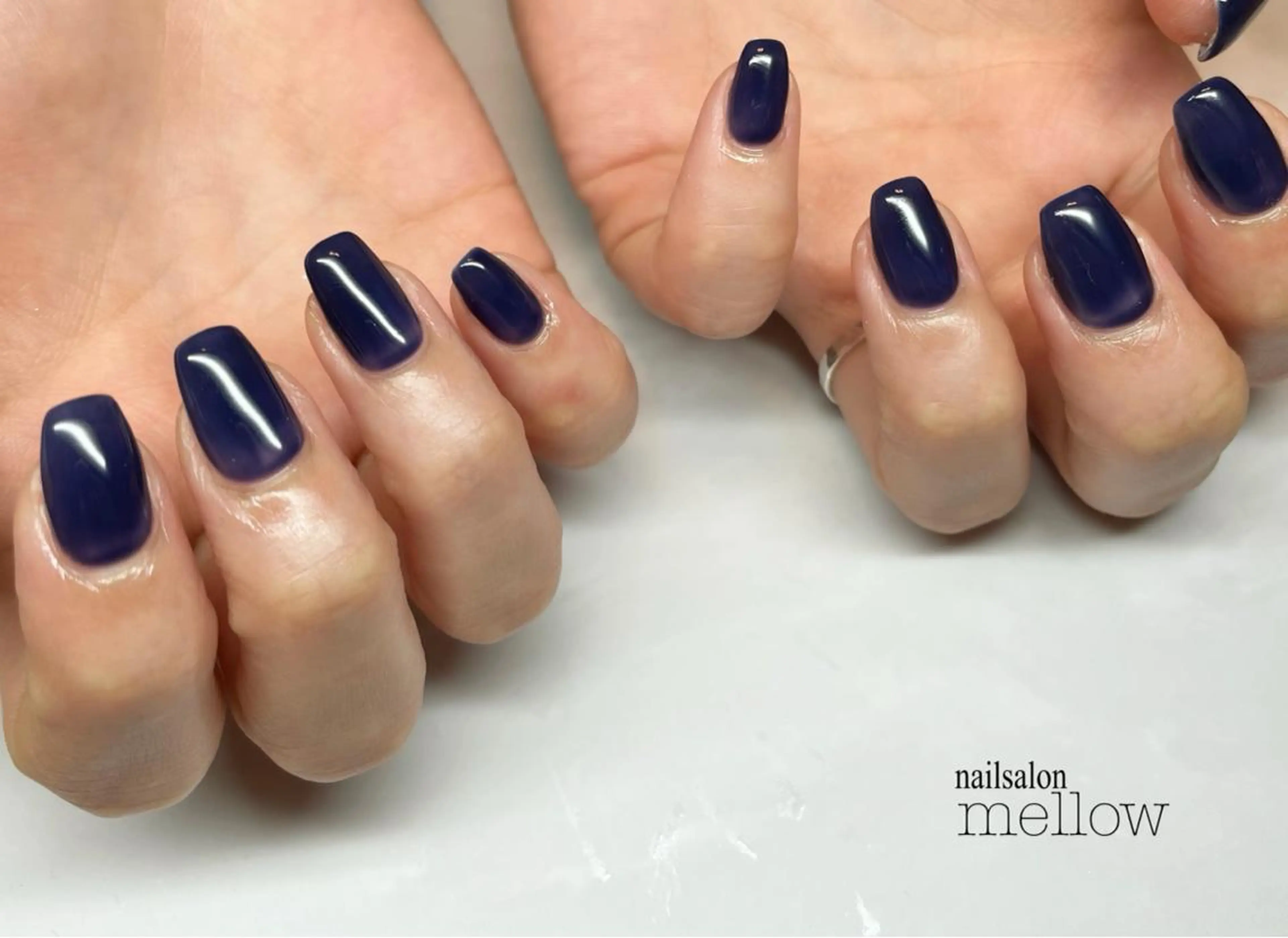 ネイル ネイビー 大山 浩美のネイルデザイン