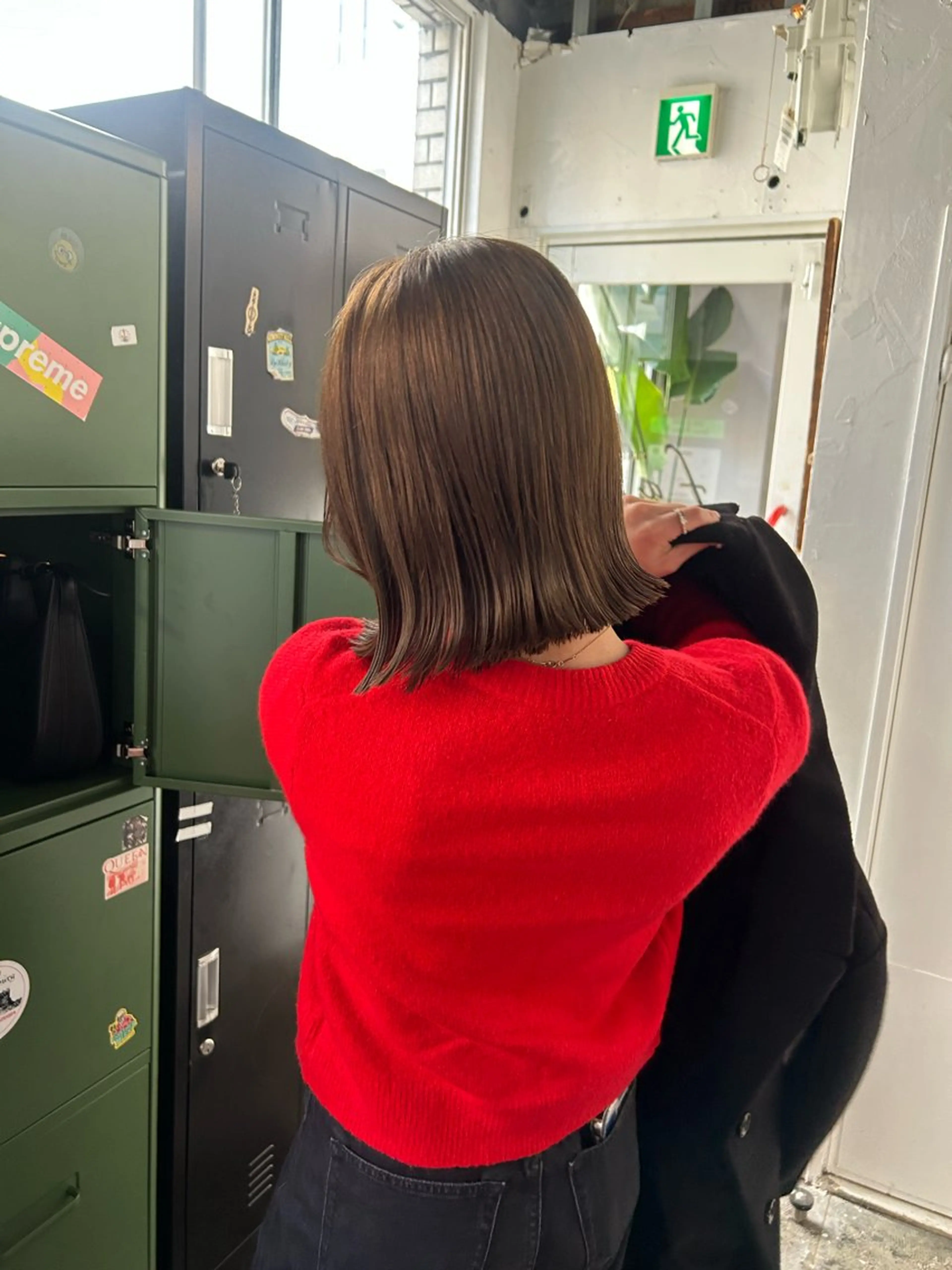 ミディアム カラー ベージュカラー ダブルカラー オリーブベージュ カット ヘアカラー 小川真歩/パーマ /暖色オリーブのヘアスタイル