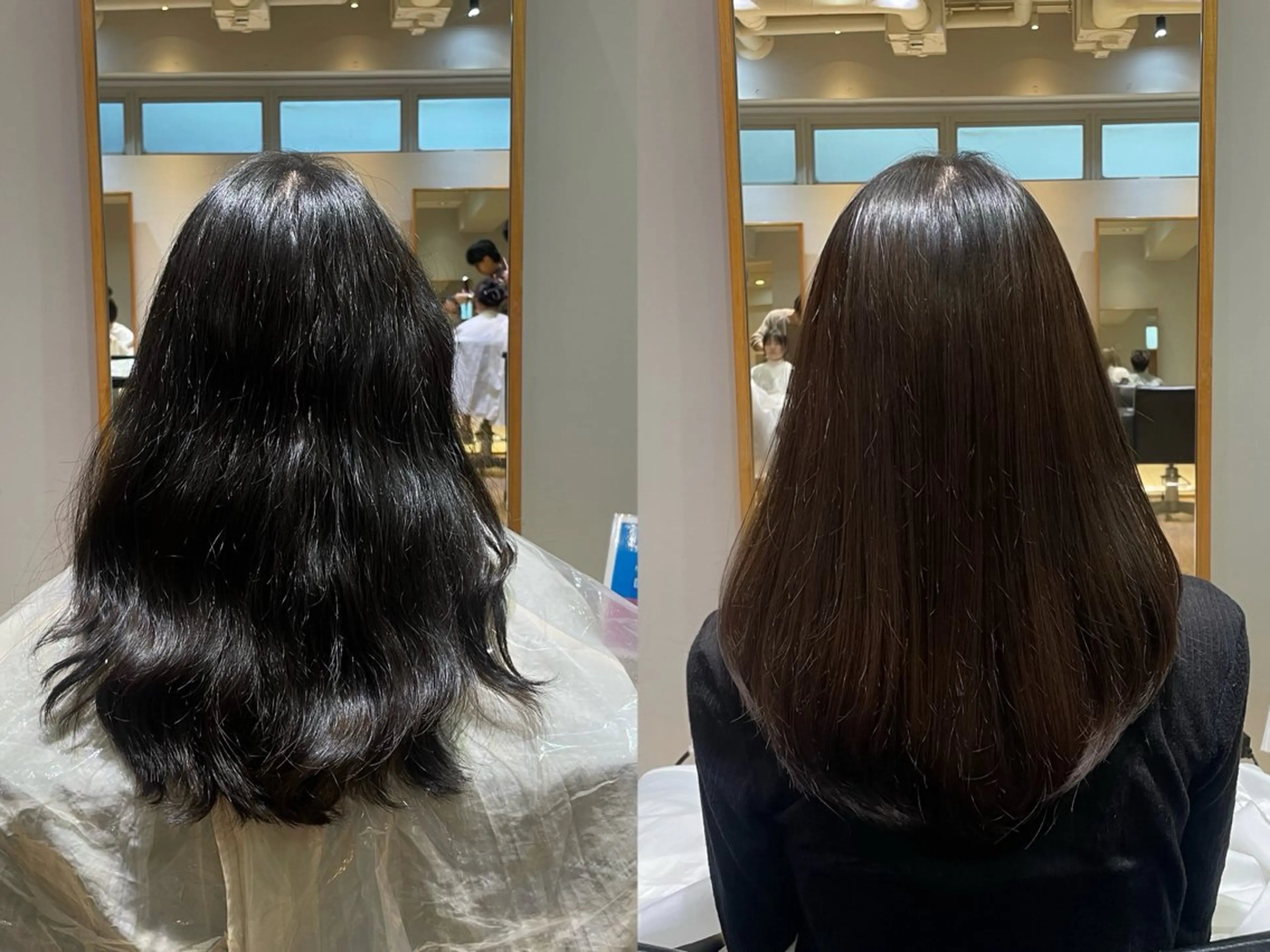 セミロング パーマ 縮毛矯正 縮毛矯正 縮毛矯正/レイヤー /ひかるのヘアスタイル