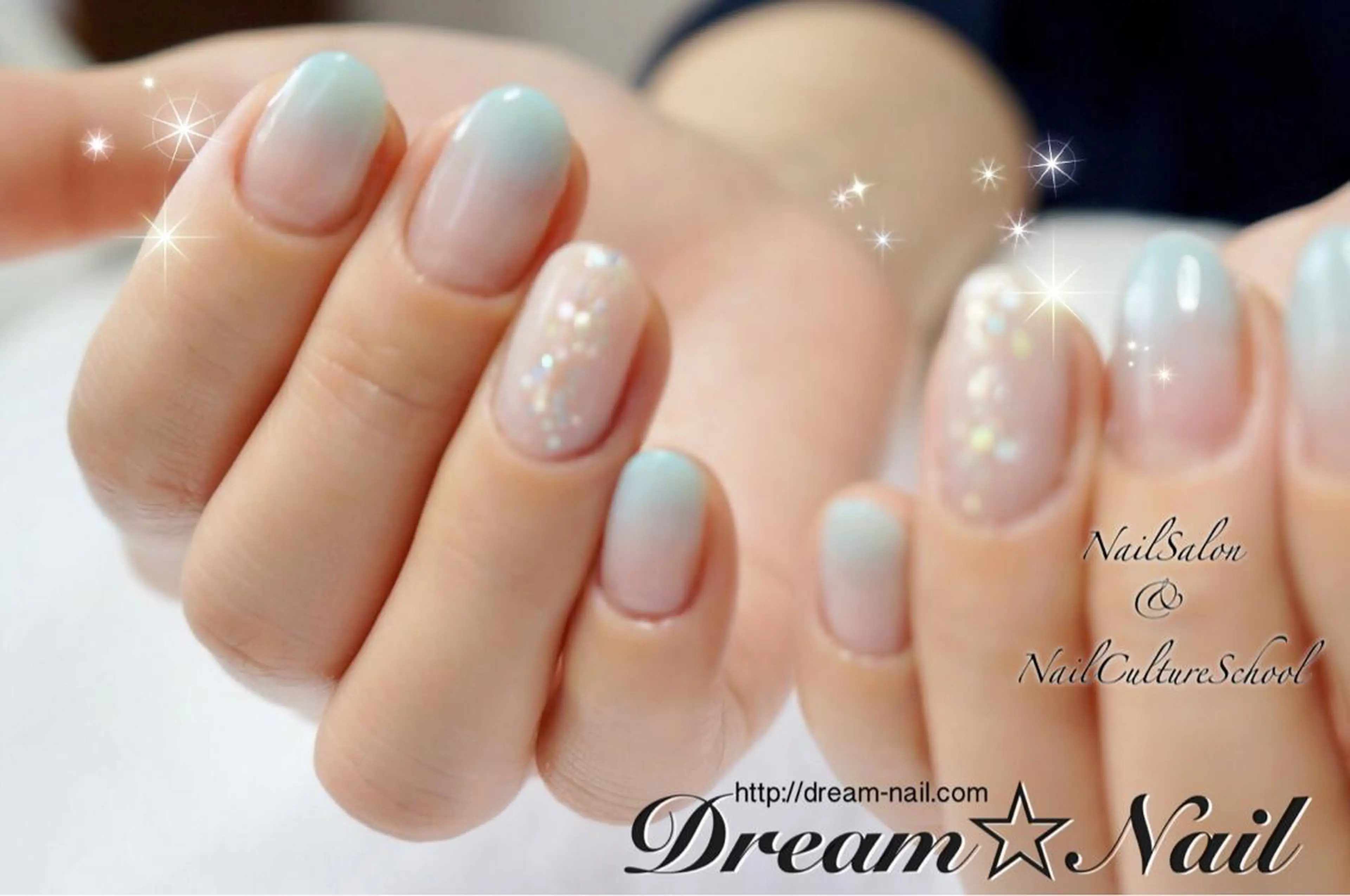 ネイル アートネイル グラデーション ラメ(グリッター) ☆ JURI ☆のネイルデザイン