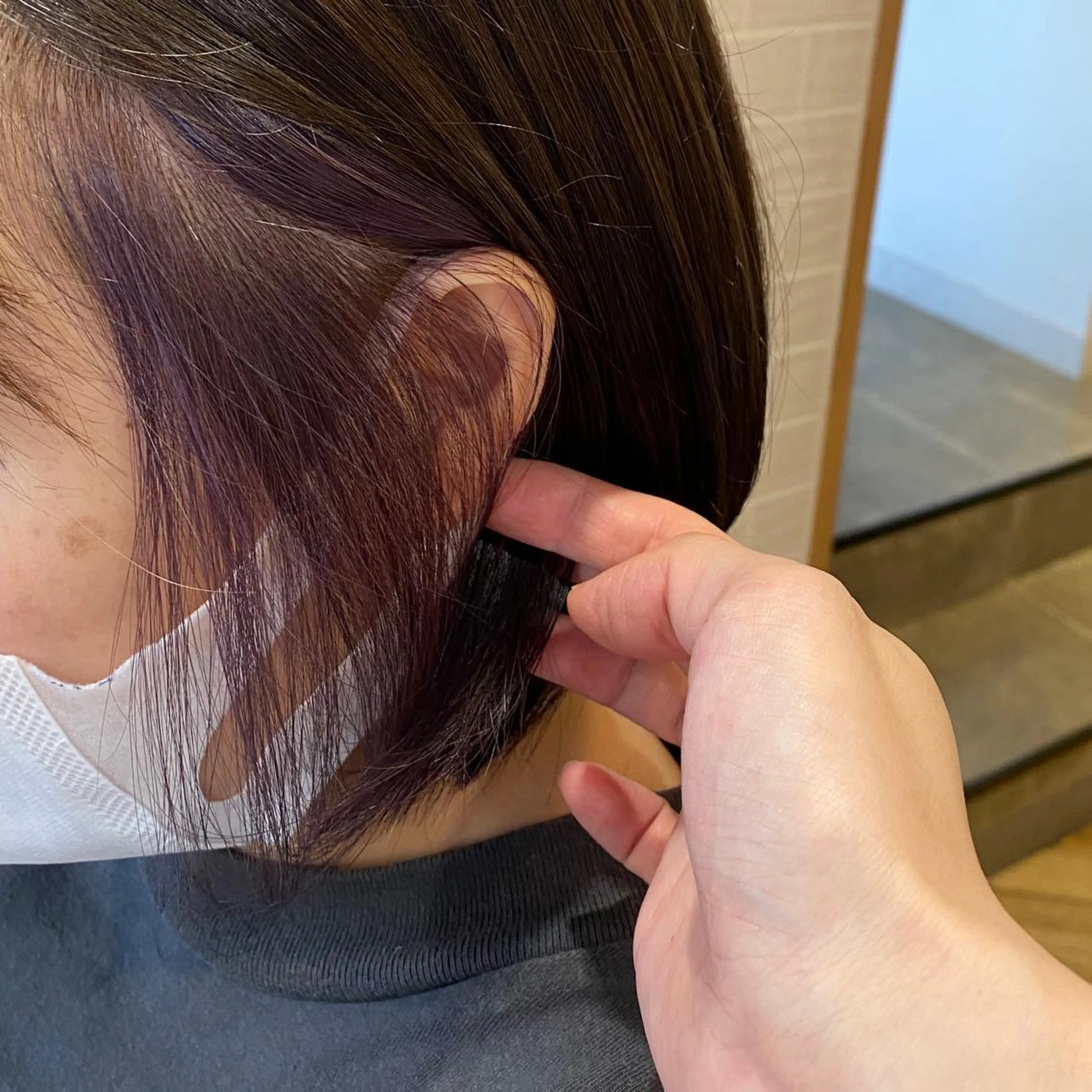 ショート カラー 艶カラー/韓国顔周り 🎀mamiのヘアスタイル