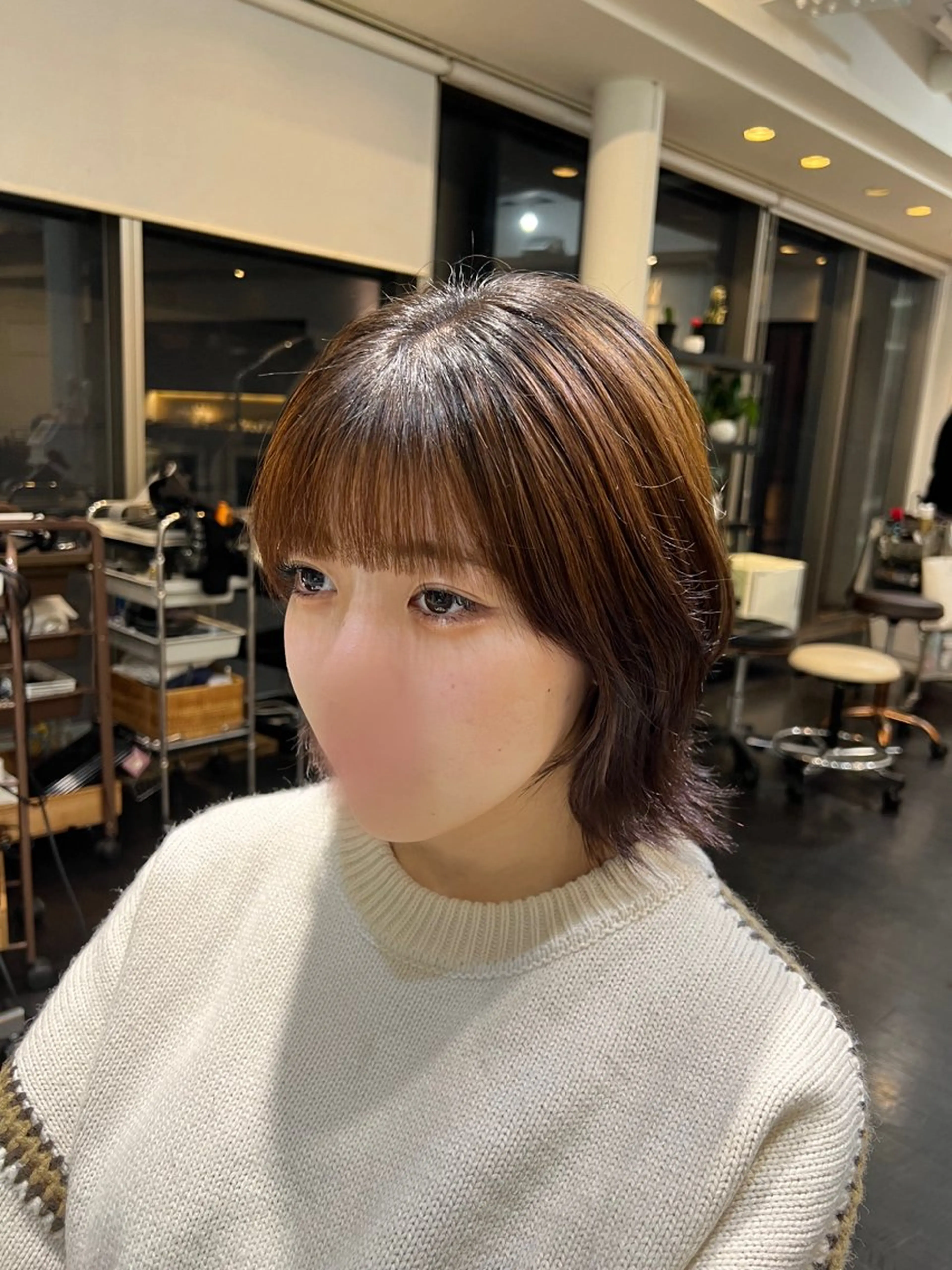 ショート パーマ ストレートパーマ カット 縮毛矯正 【髪質改善/縮毛矯正 /カラー】ホサカのヘアスタイル