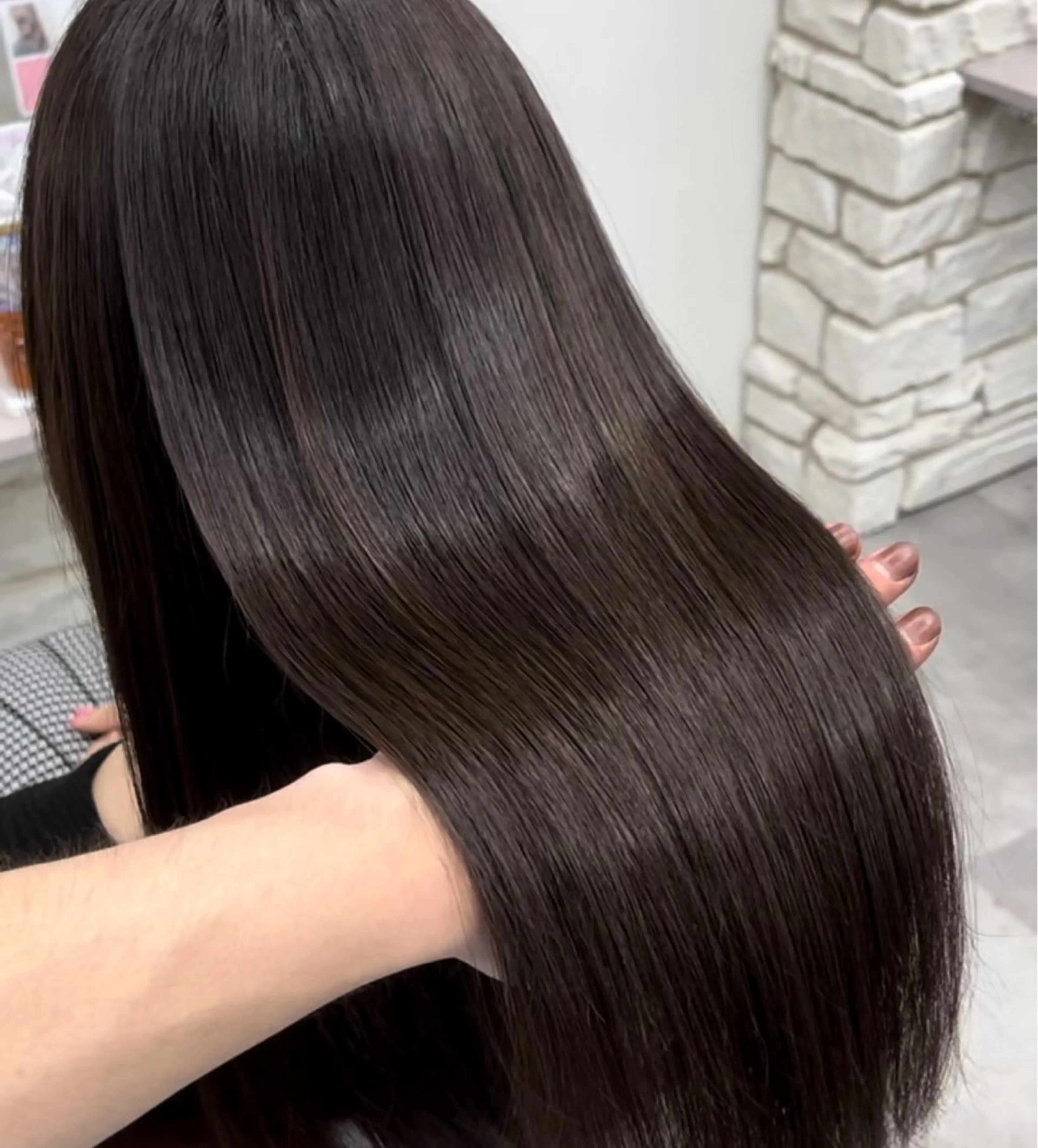 ロング カット 縮毛矯正 トリートメント 天王寺髪質改善なら よしみさん✨のヘアスタイル