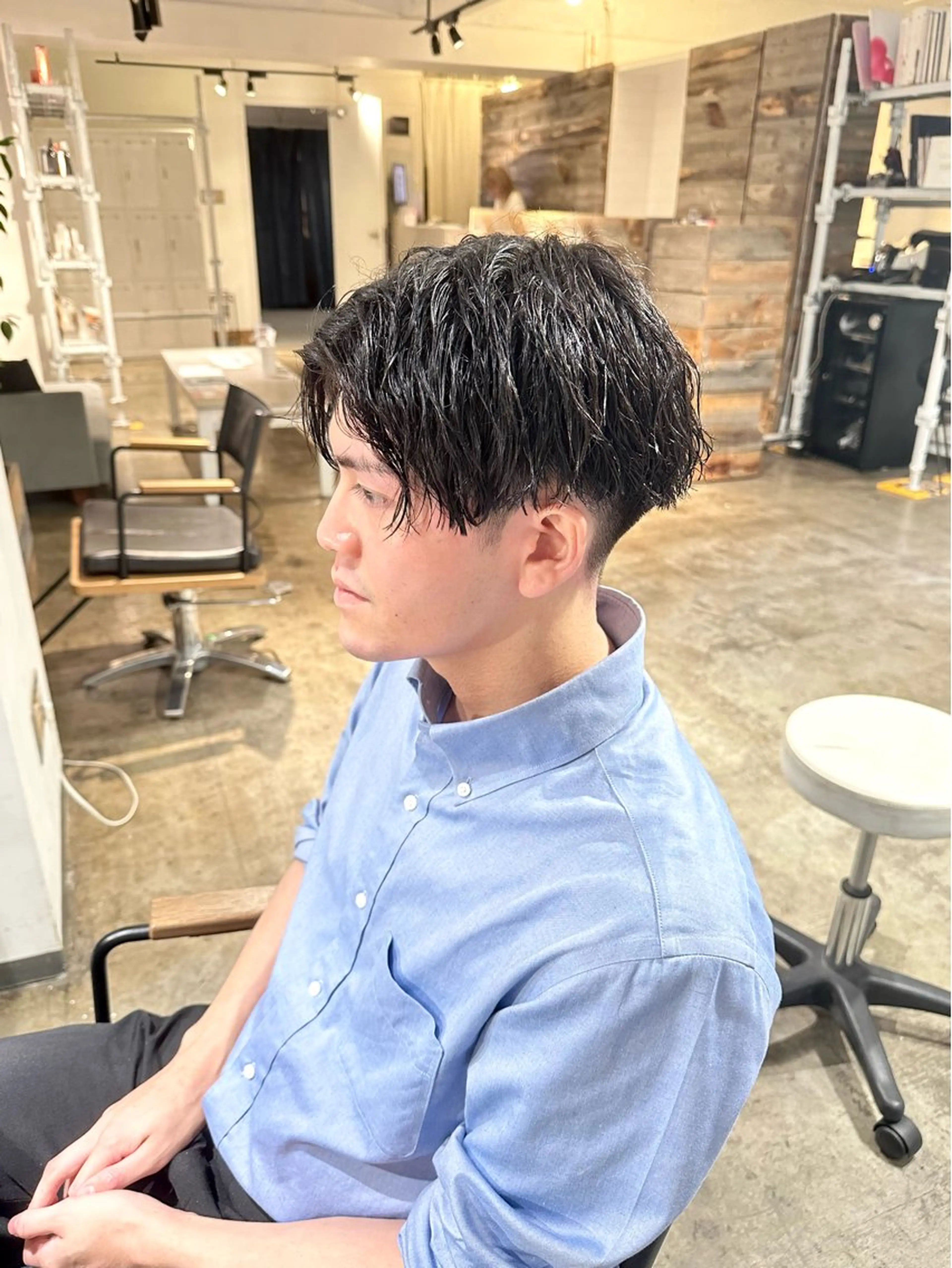 メンズ ビジネス センターパート マッシュ メンズパーマ メンズツイストパーマ カット 骨格補正施術/メンズ 専門美容師/YUYAのヘアスタイル