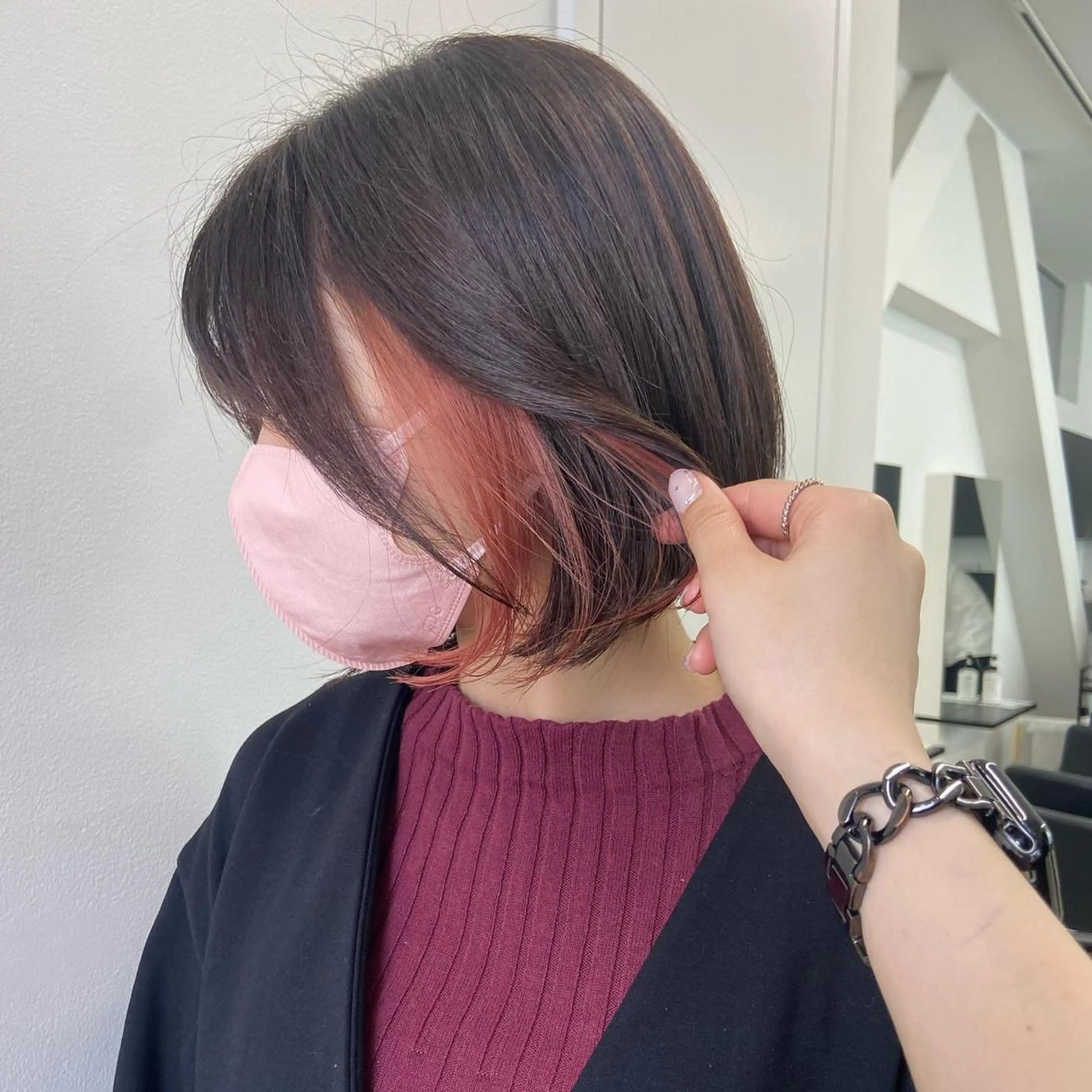 ミディアム 韓国レイヤー/ヘア カラー🎀ayamiのヘアスタイル