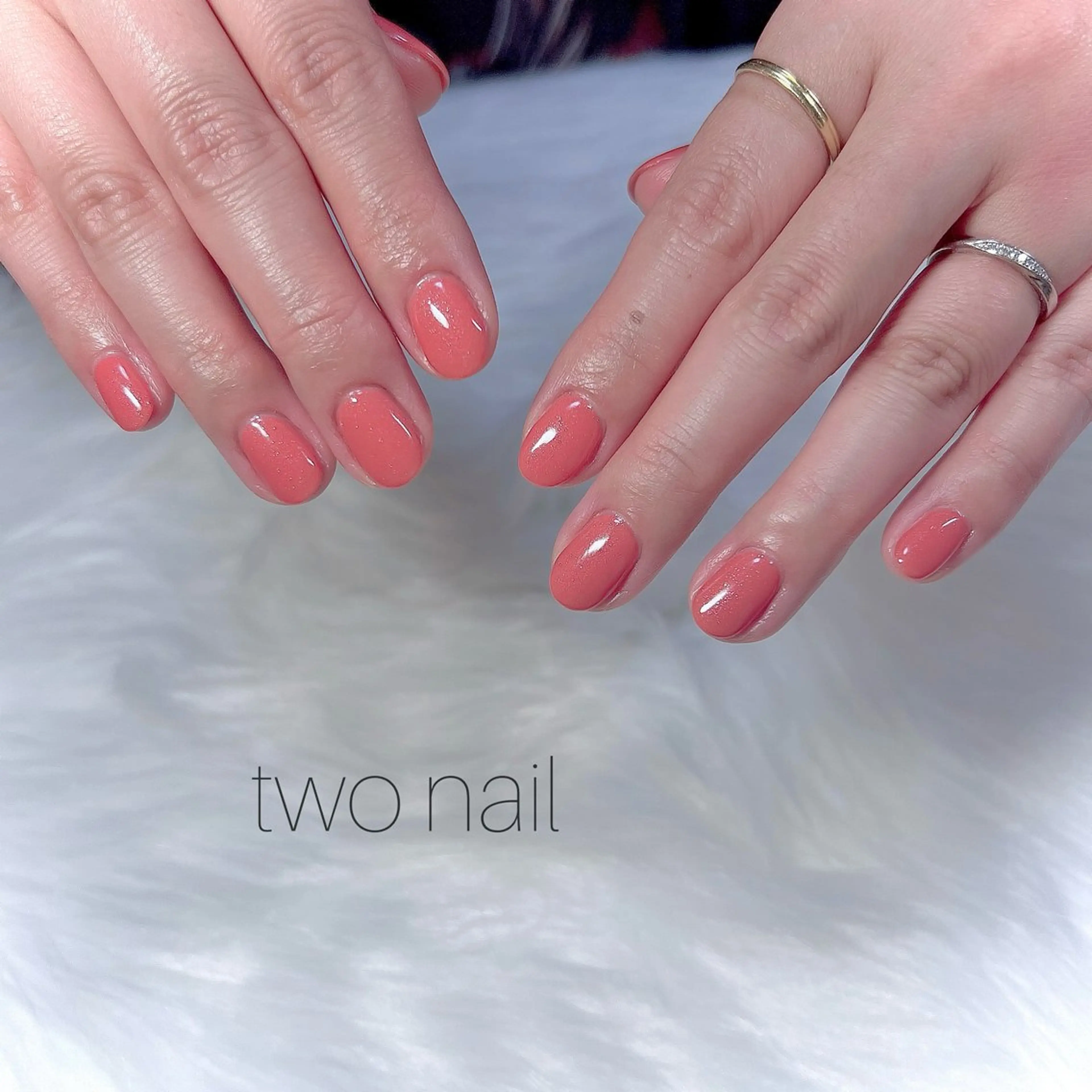 ネイル ネイルチップ ホワイト ハンドネイル two nailのネイルデザイン