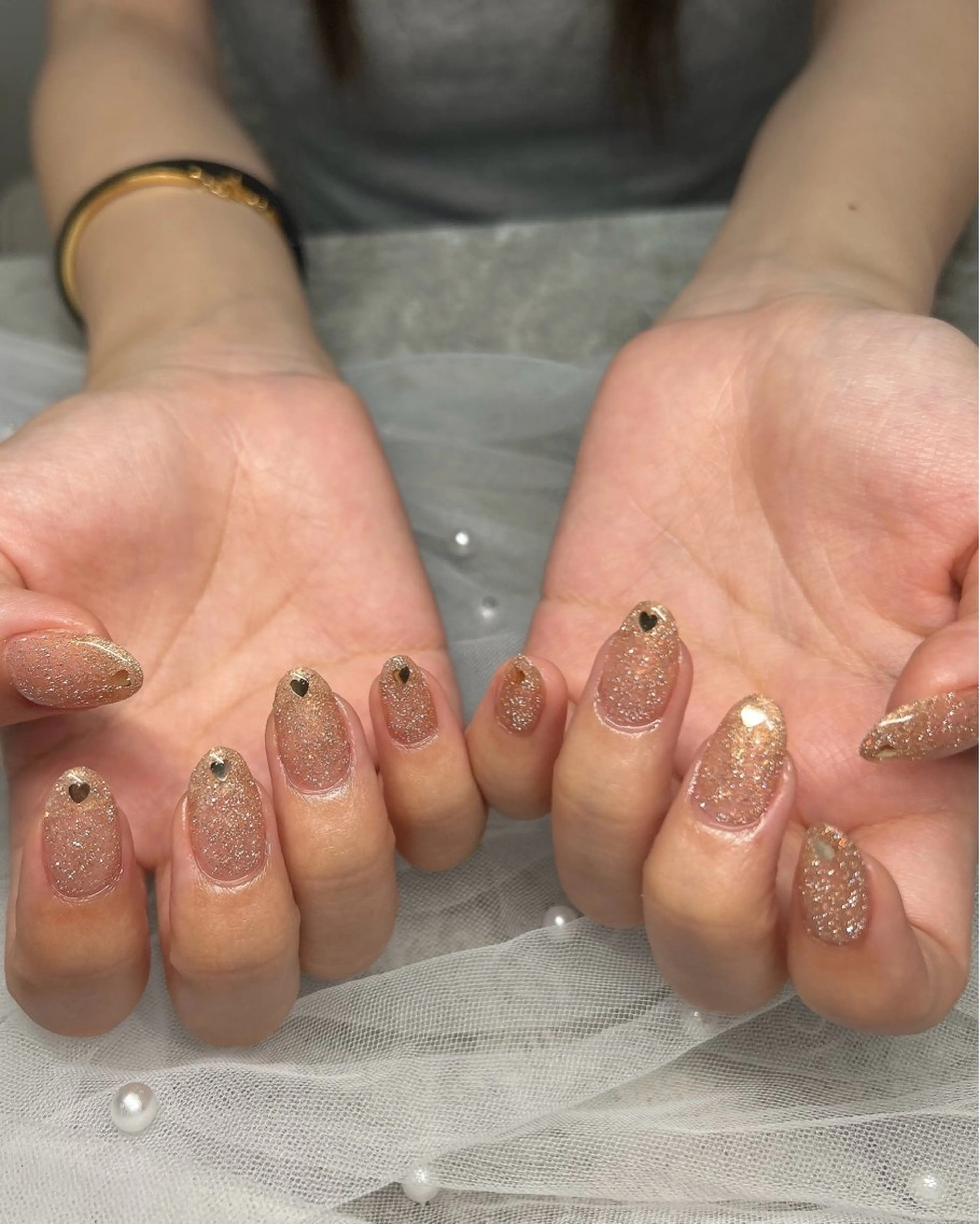 ネイル フラッシュネイル ホログラムネイル キラキラネイル ハンドネイル ten nail salon　かえでのネイルデザイン