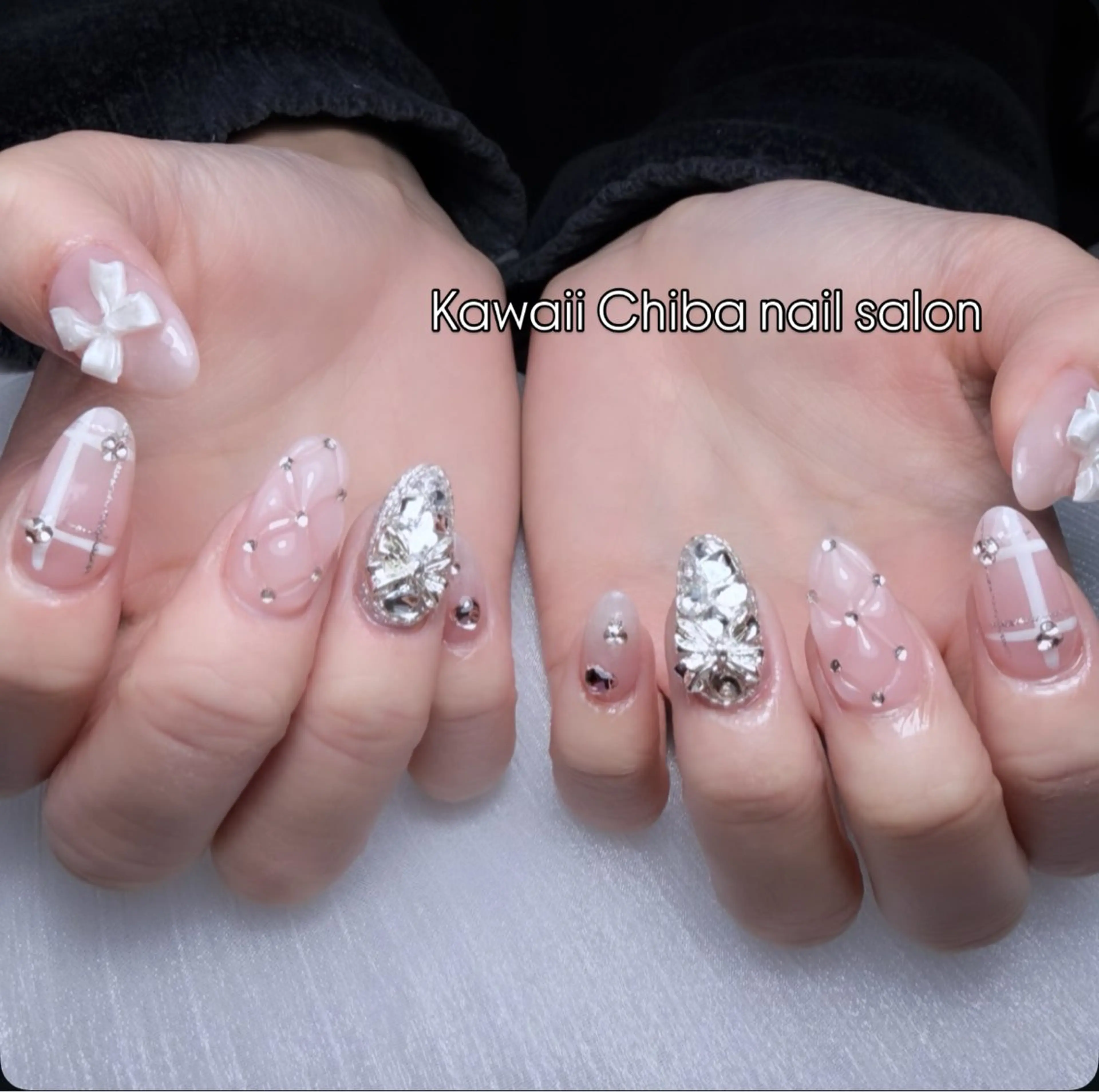 ネイル アートネイル 桜ネイル フラワーネイル ジェルネイル ガーリー ハンドネイル ハンドケア Kawaii Chiba nailのネイルデザイン