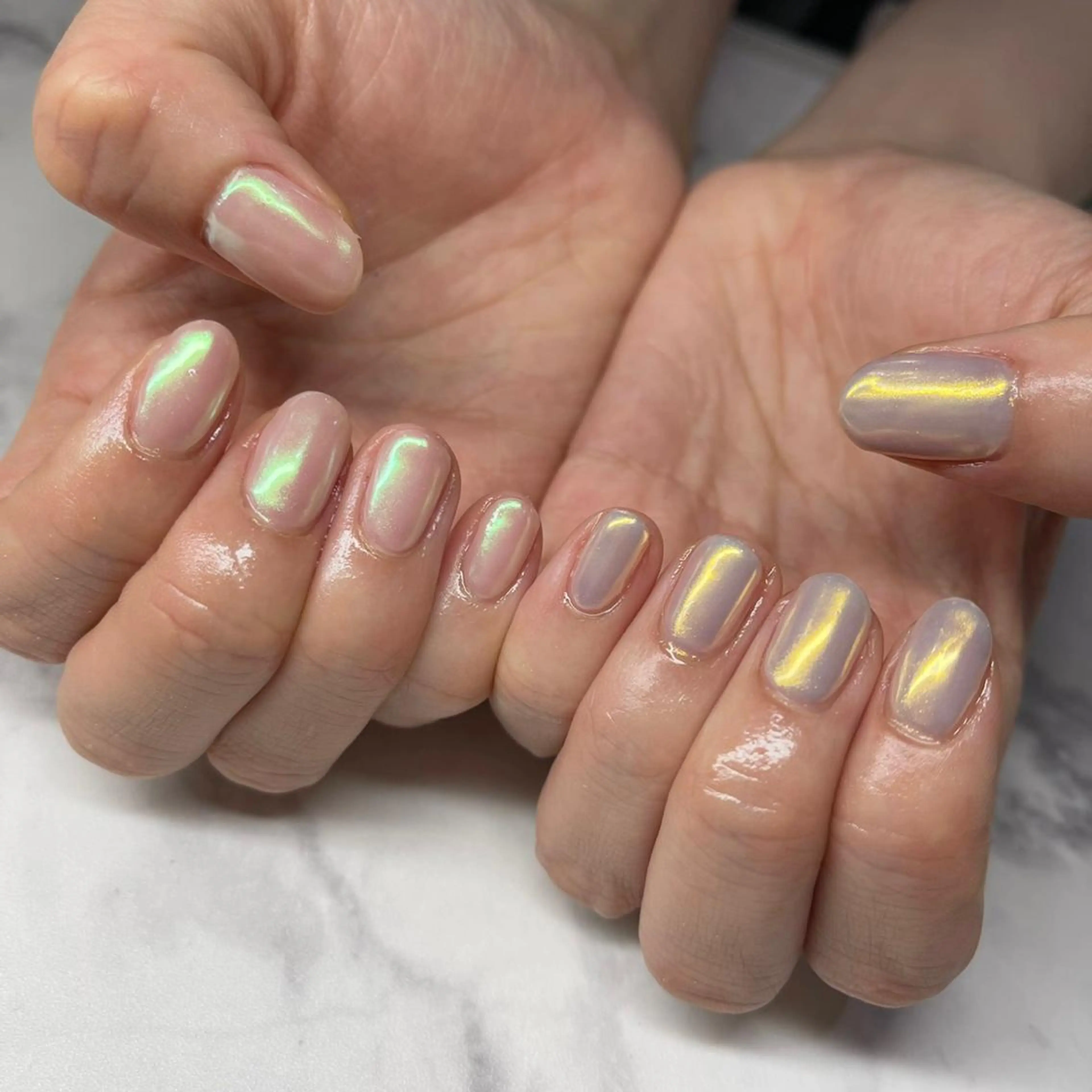 ネイル ジェルネイル キラキラネイル ミラーネイル 持ち込み パラジェル ハンドネイル Nail&eye Belire 新宿のネイルデザイン