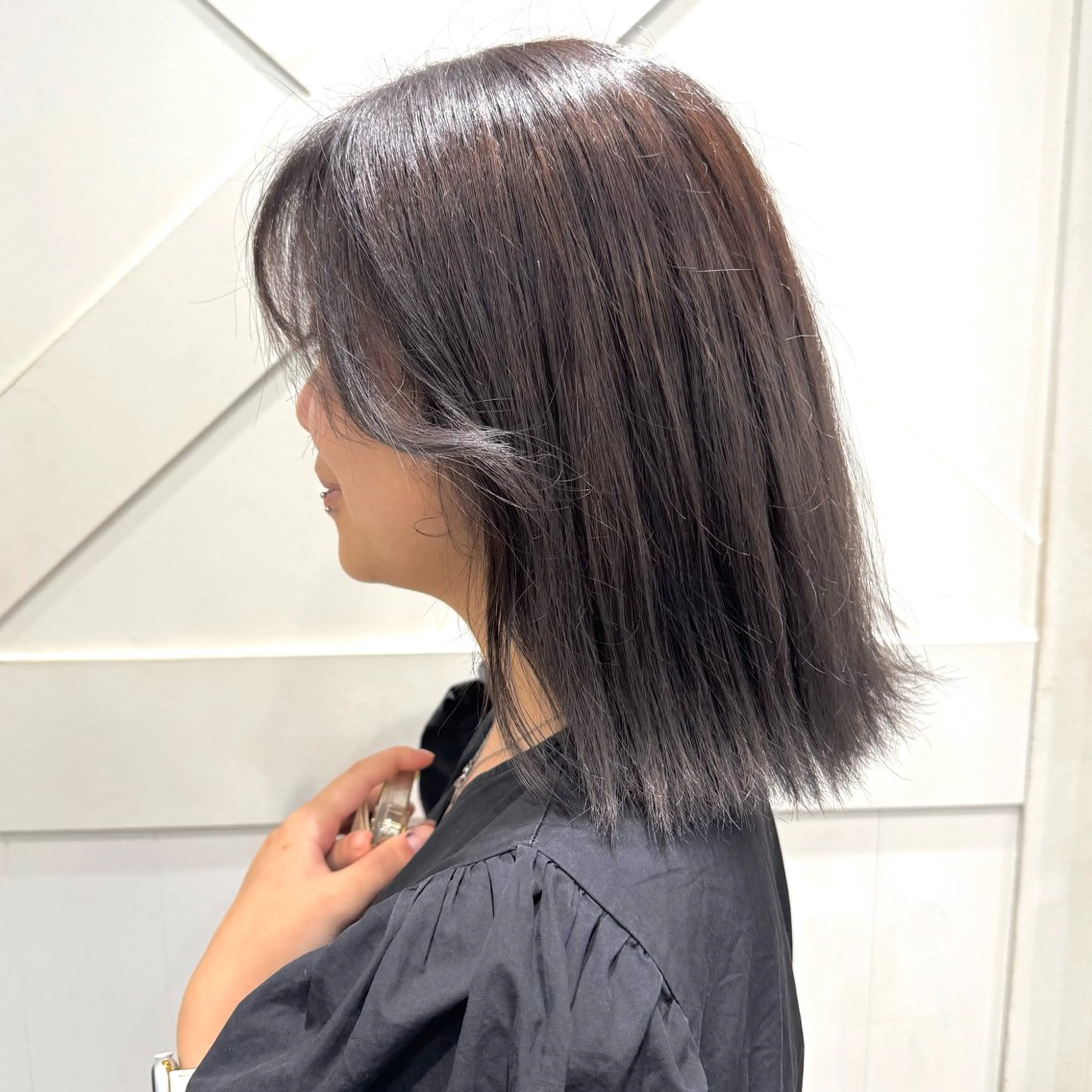 ミディアム カラー カット ヘアカラー トリートメント 横浜｜韓国レイヤー｜ 暖色カラー｜まなとのヘアスタイル