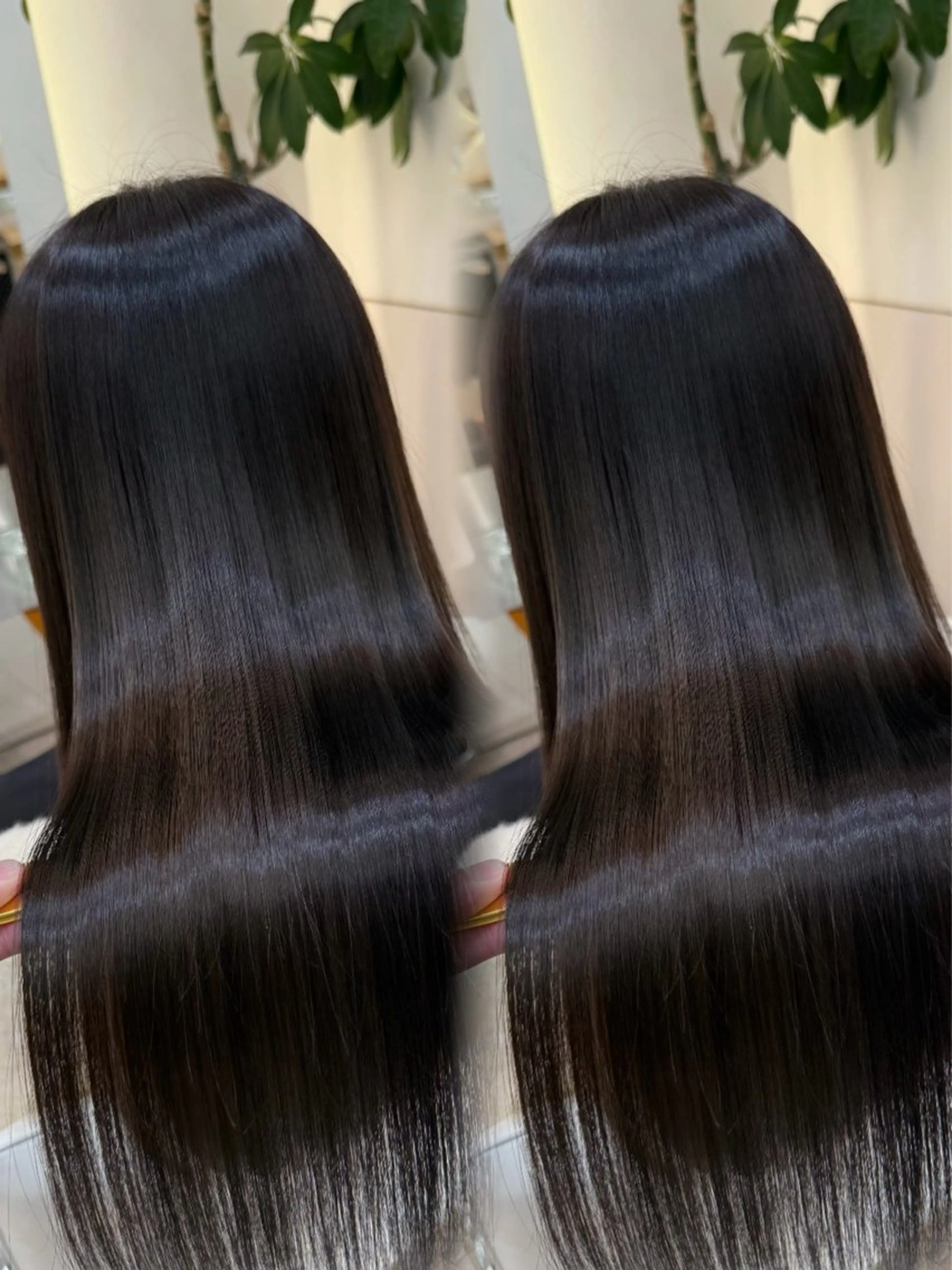 セミロング 縮毛矯正 トリートメント 新宿/韓国ヘア kurea🎀のヘアスタイル