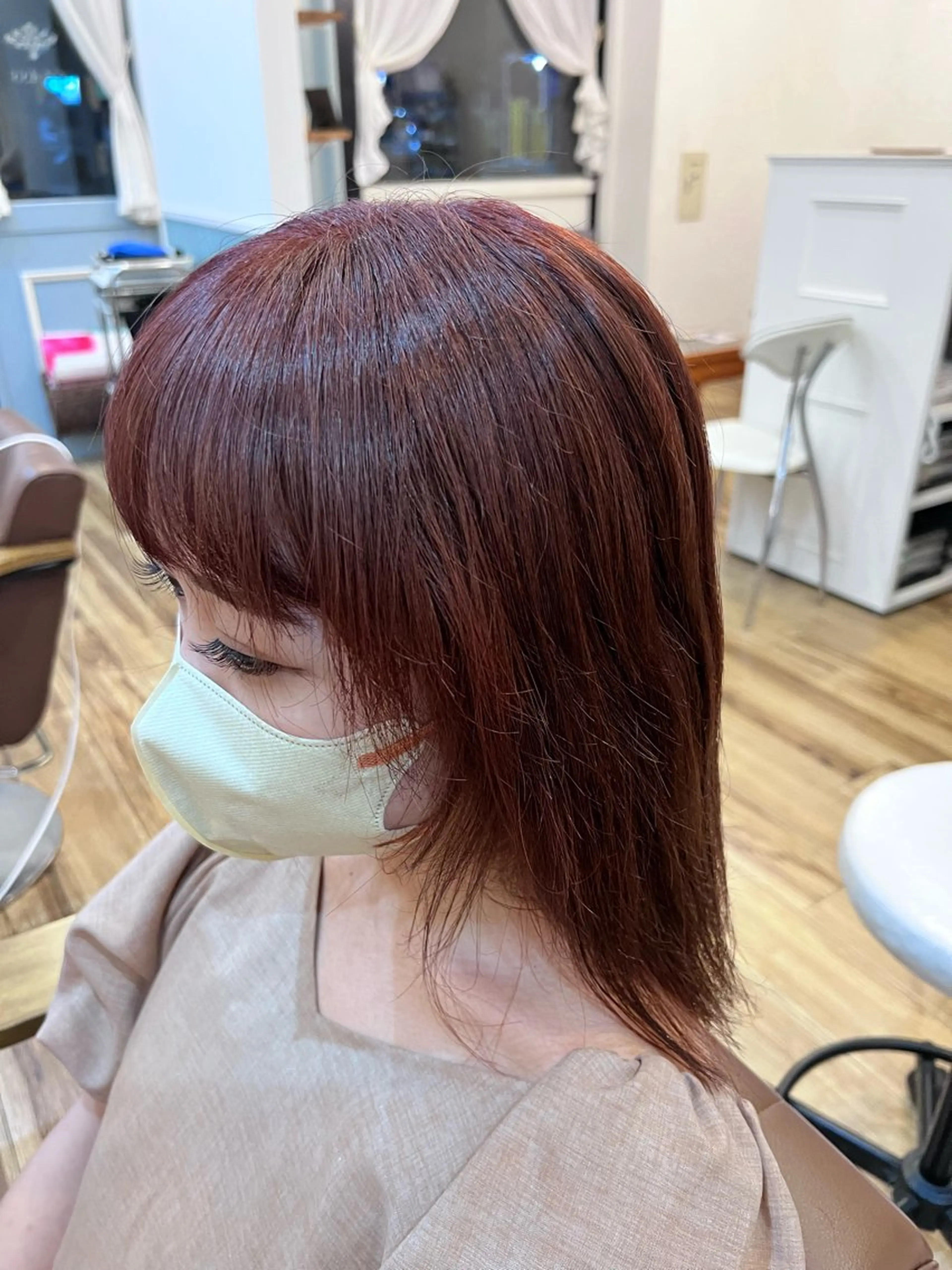 セミロング カラー 🐰ハイトーンカラー 畠山　渡🐰のヘアスタイル