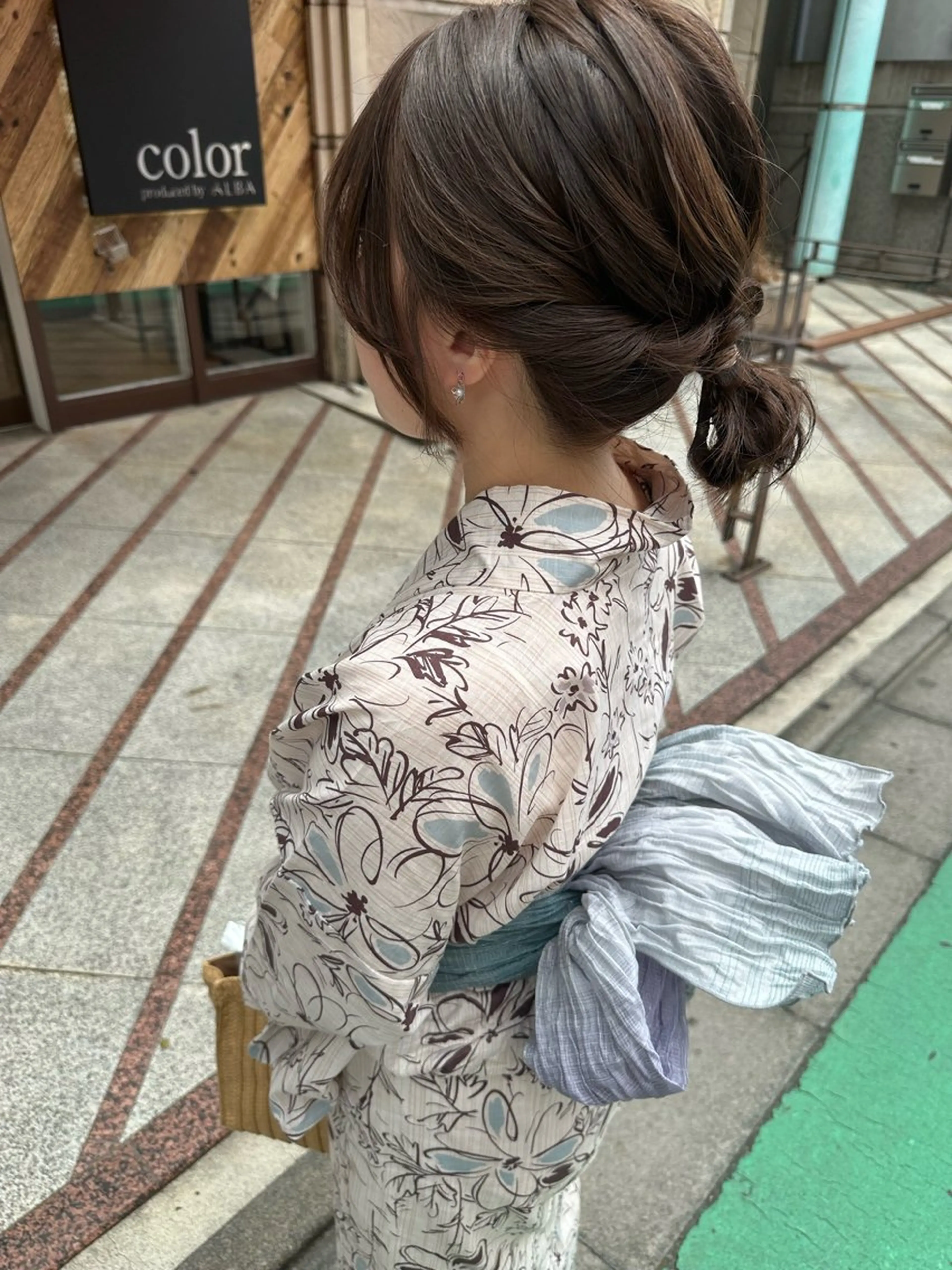 ミディアム ヘアアレンジ ヘアセット ひな ALBA🐰三鷹のヘアスタイル