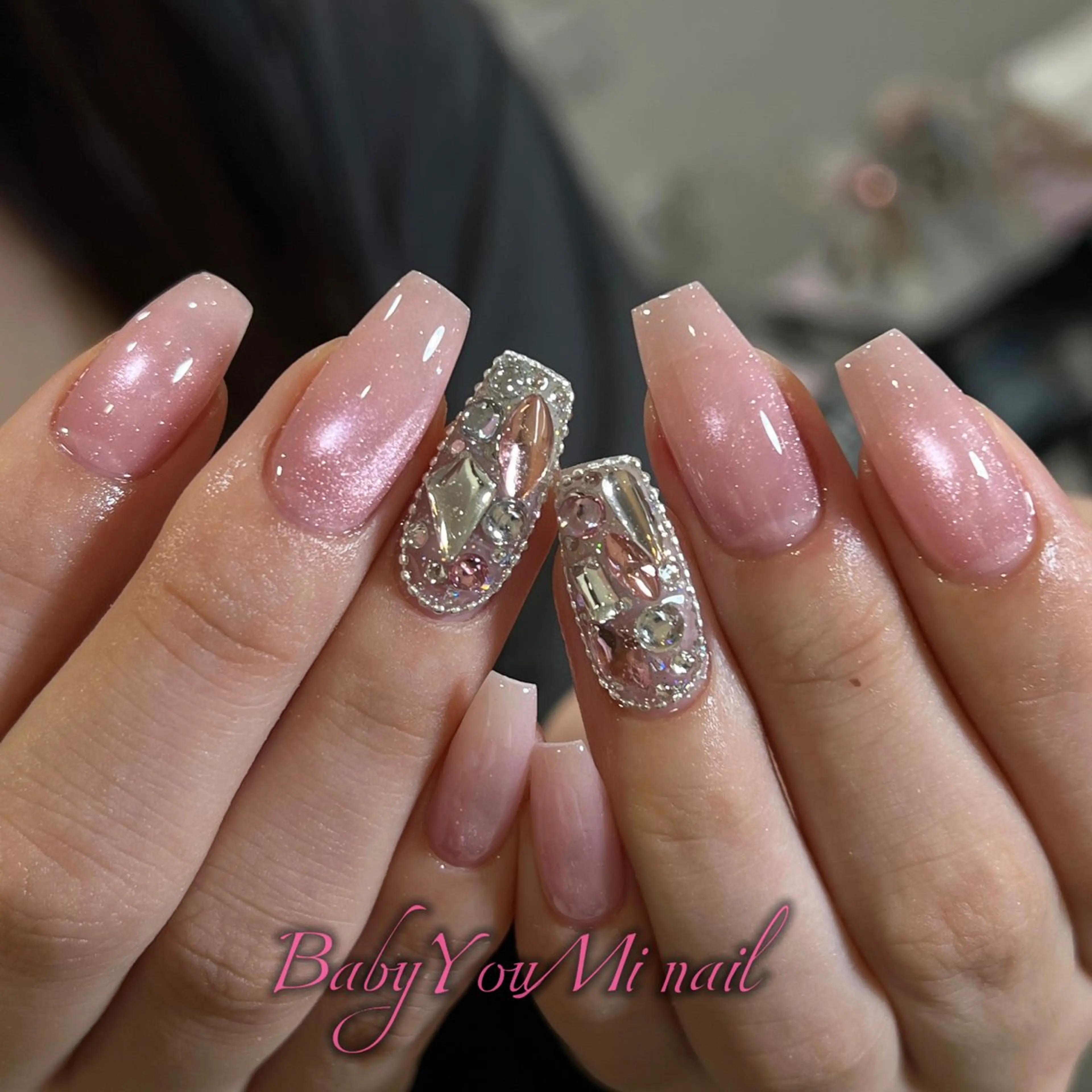 ネイル オーロラネイル フラワーネイル フットネイル フレンチネイル ジェルネイル ハンドネイル BabyYouMi ねねのネイルデザイン