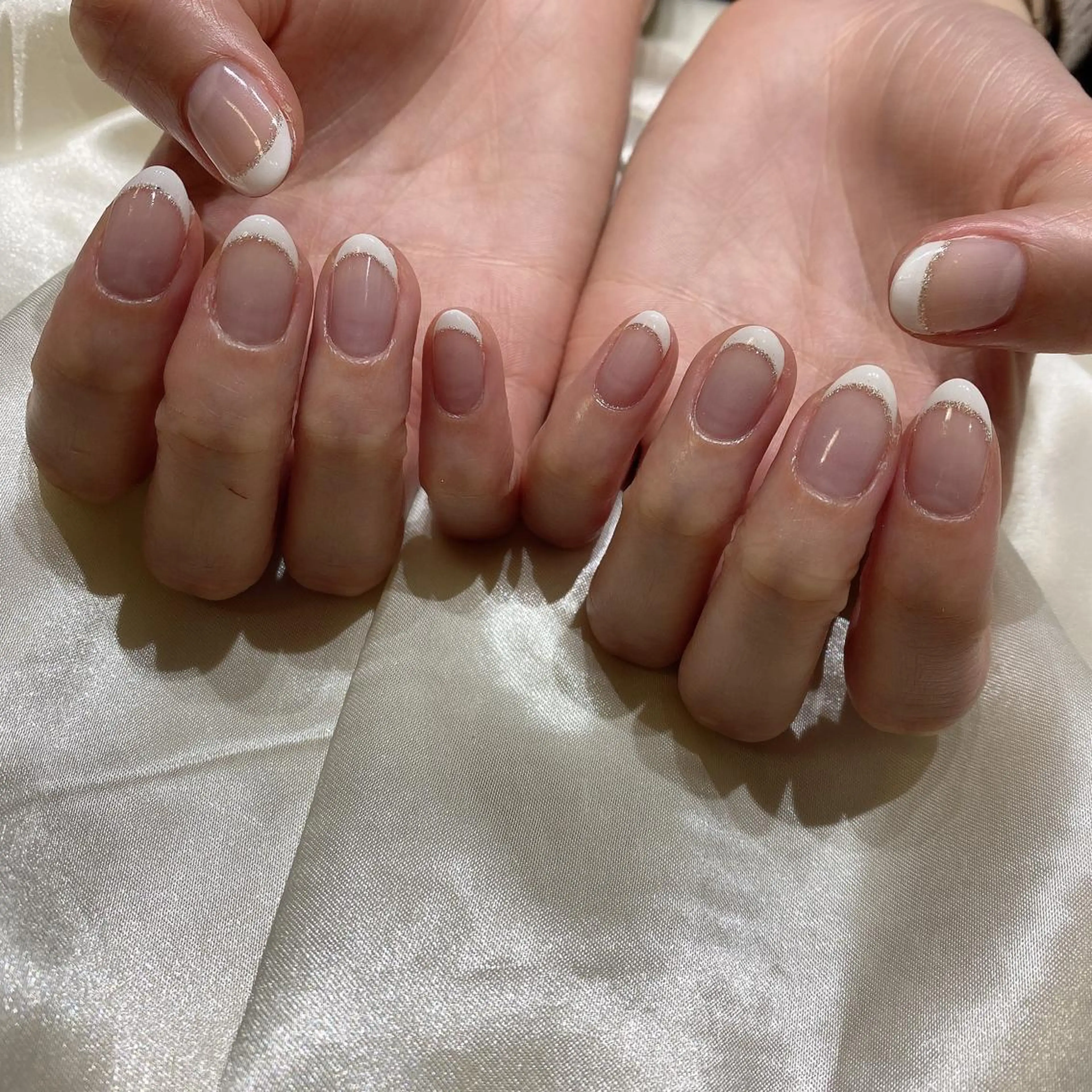 ネイル ラメ(グリッター) ハンドネイル 西岡 杏のネイルデザイン