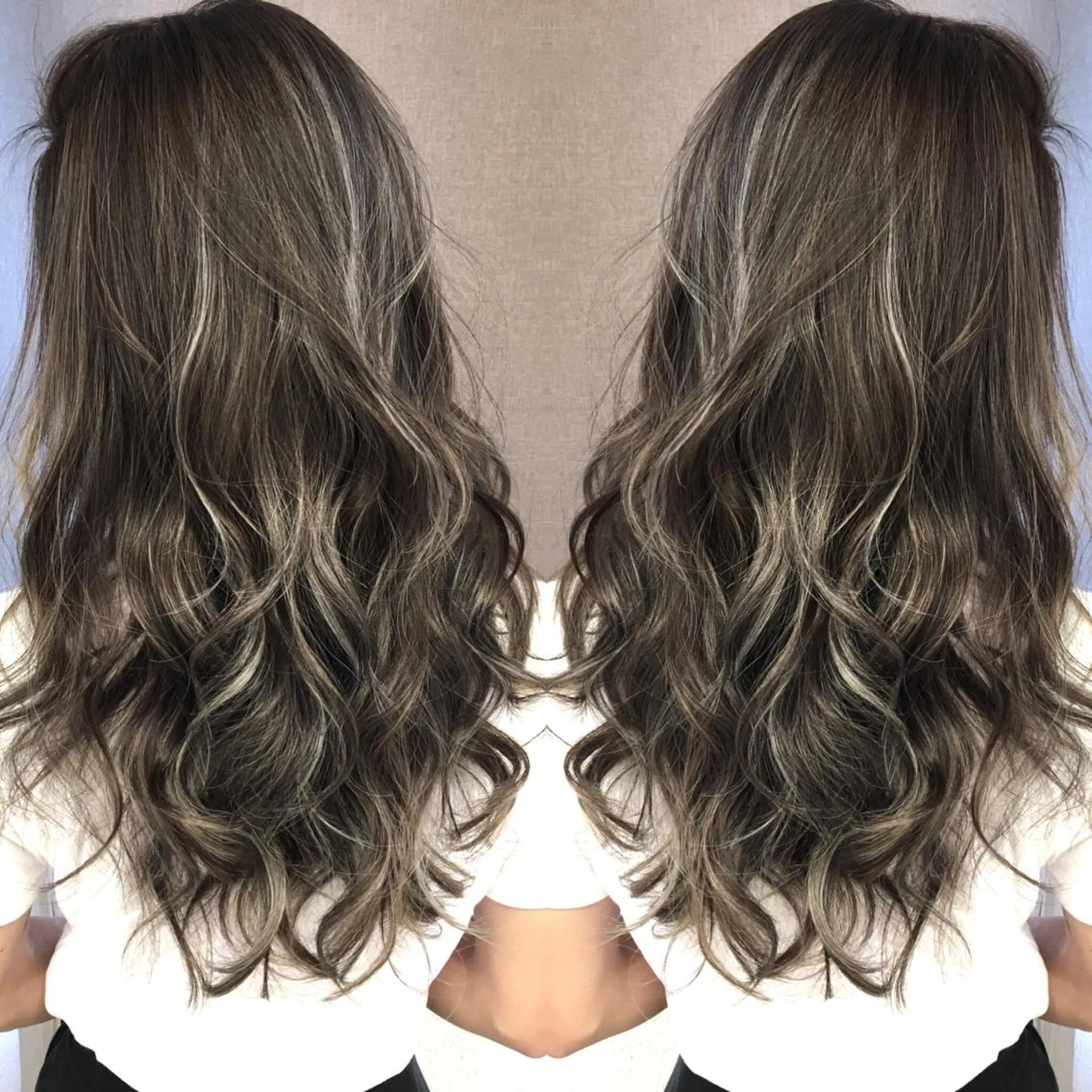 ロング カラー ハイライトカラー 3Dハイライト ハイライト ヘアカラー トリートメント 井上 一平のヘアスタイル