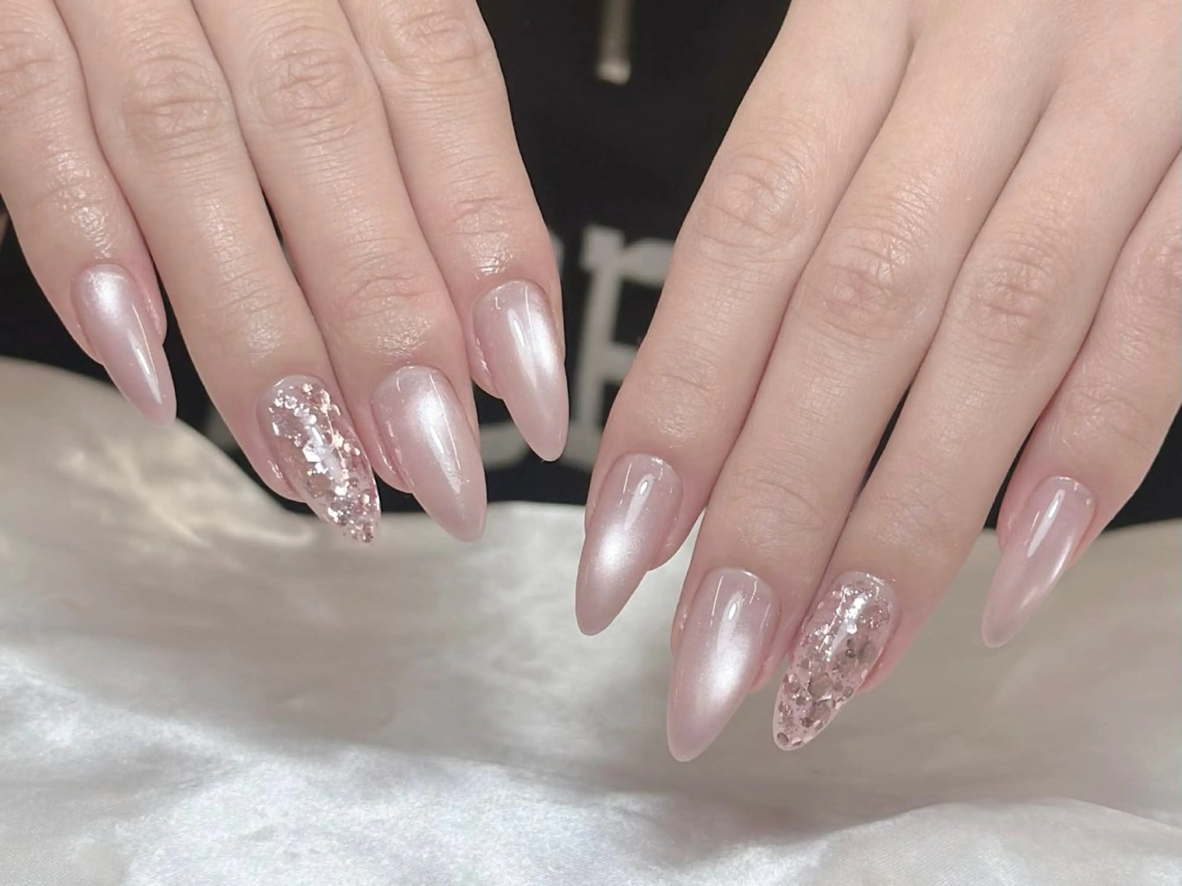 ネイル チークネイル フレンチネイル グラデーション マグネットネイル ミラーネイル ハンドネイル VP nail 新大久保所属・sorako nailのネイルデザイン