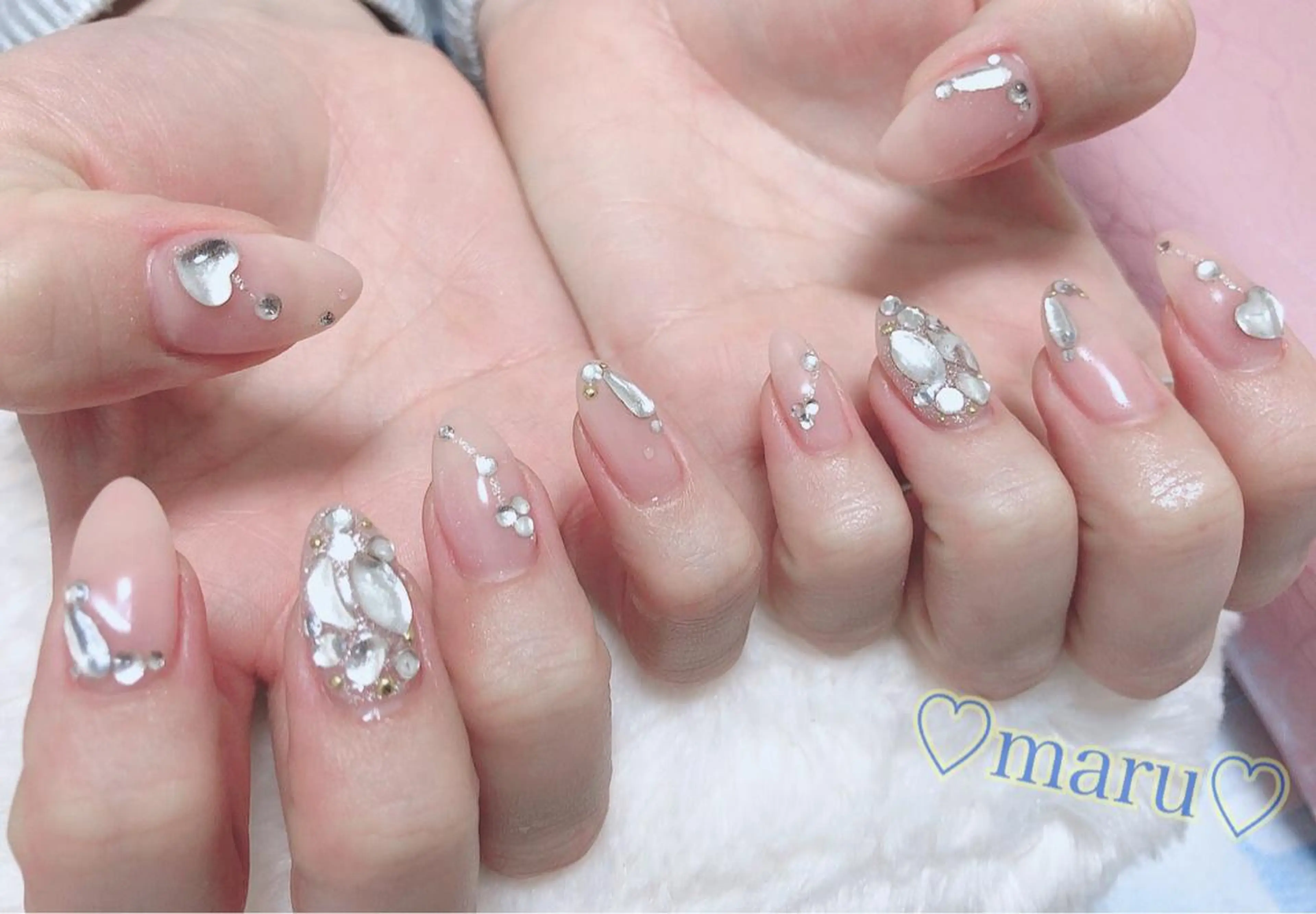 ネイル 持ち込み ハンドネイル フットネイル まるみ ♡のネイルデザイン