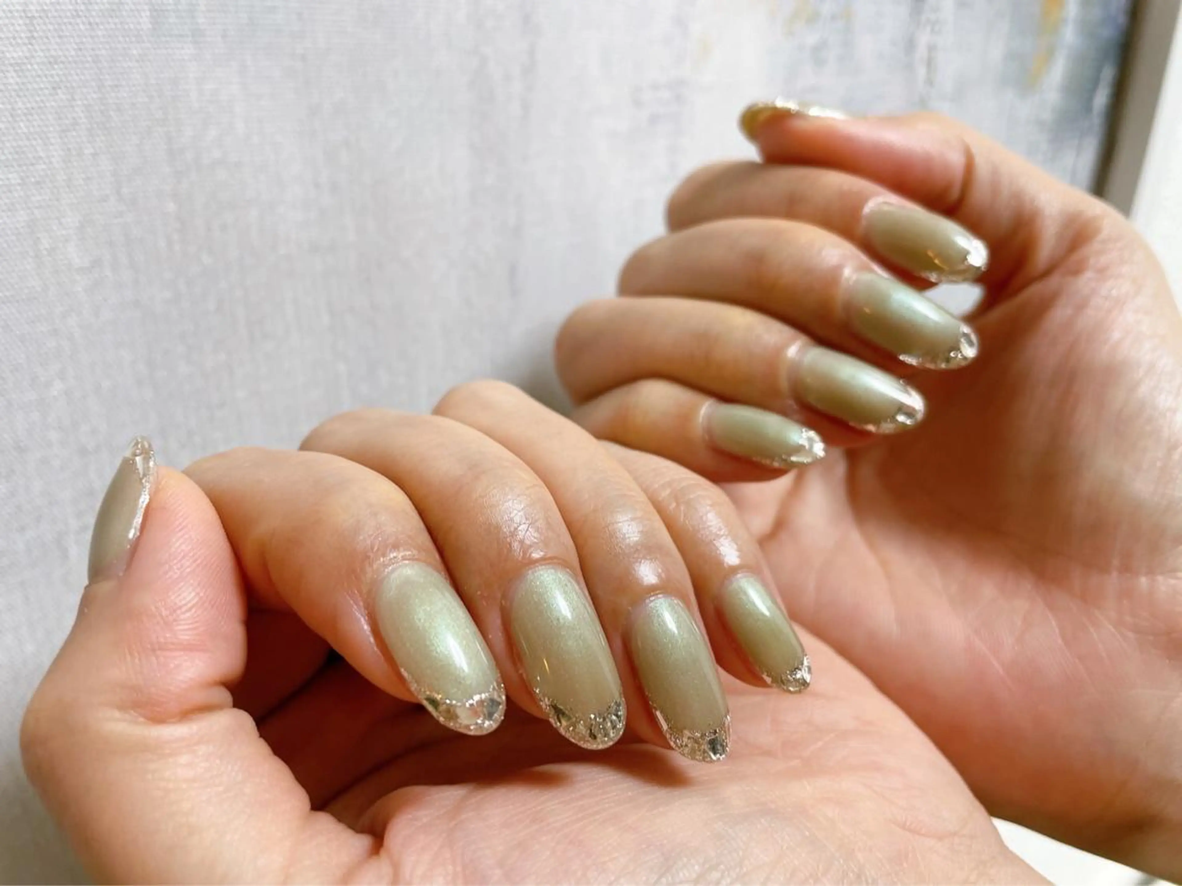 ネイル フレンチネイル ガラスフレンチ ハンドネイル kiki nail 二子玉川のネイルデザイン