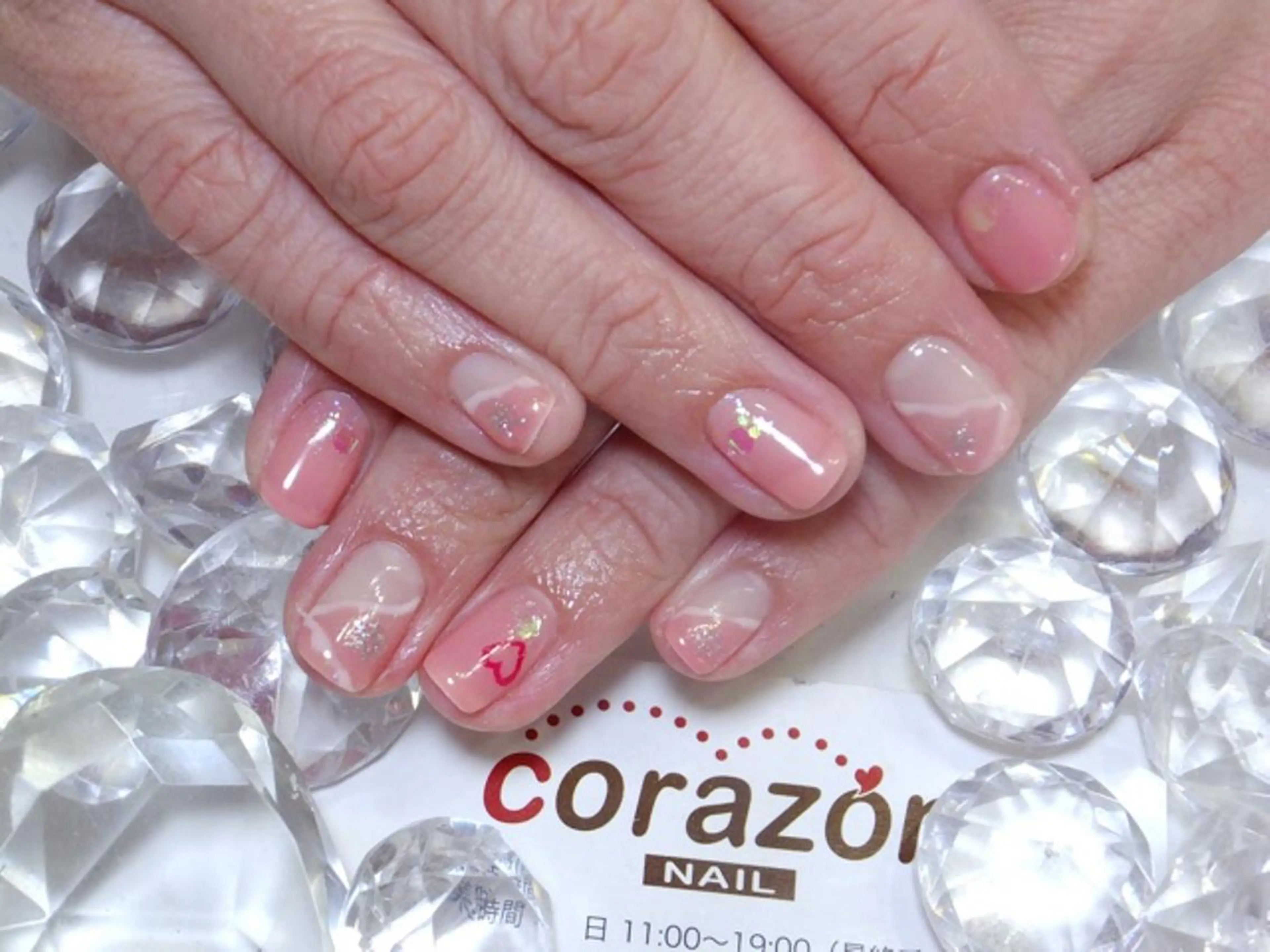 ネイル アートネイル ピンク corazon所属・ネイリスト aicoのネイルデザイン