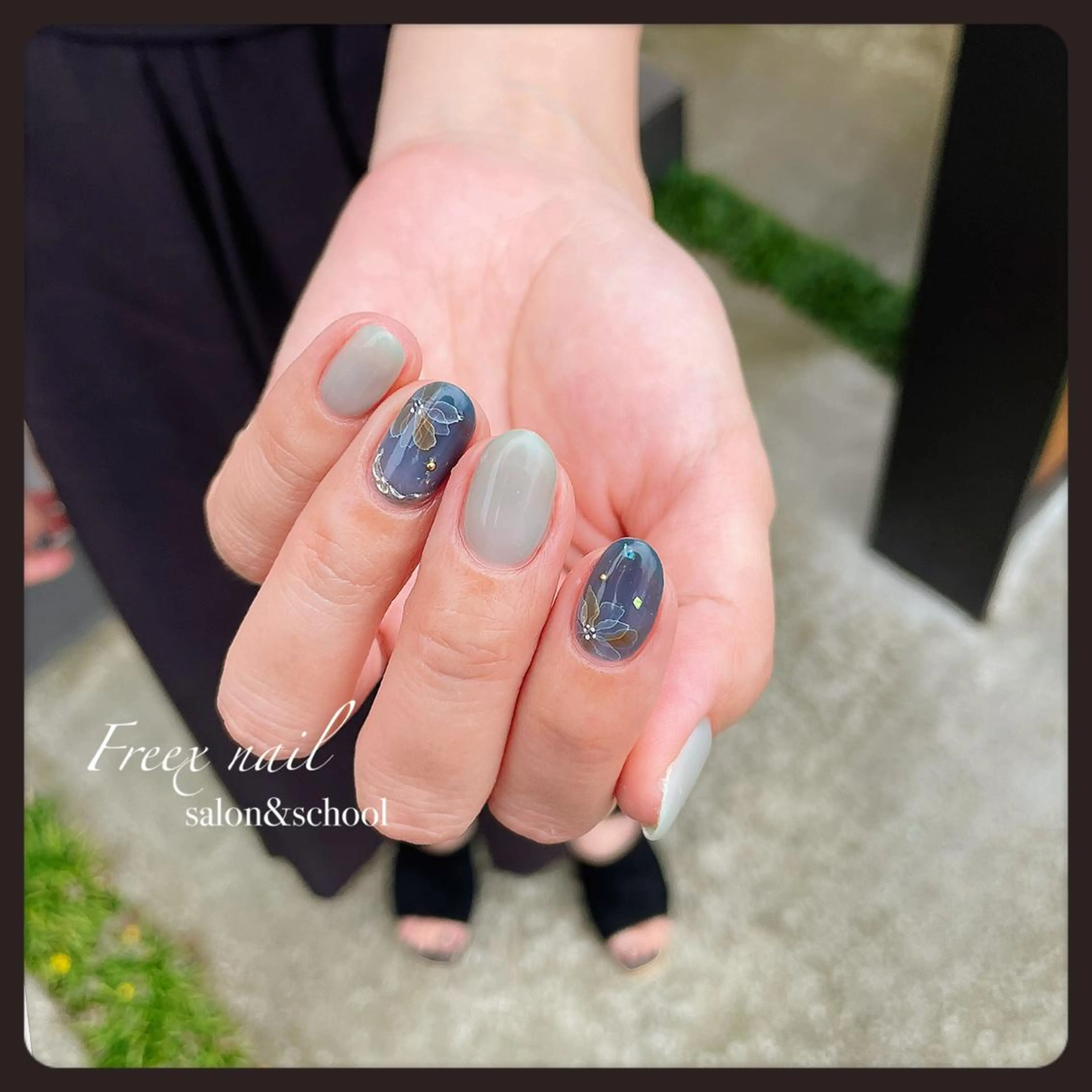 ネイル フラワーネイル ハンドネイル ハンドケア Freex nail所属・freex nail /ニュアンス/個性派のネイルデザイン