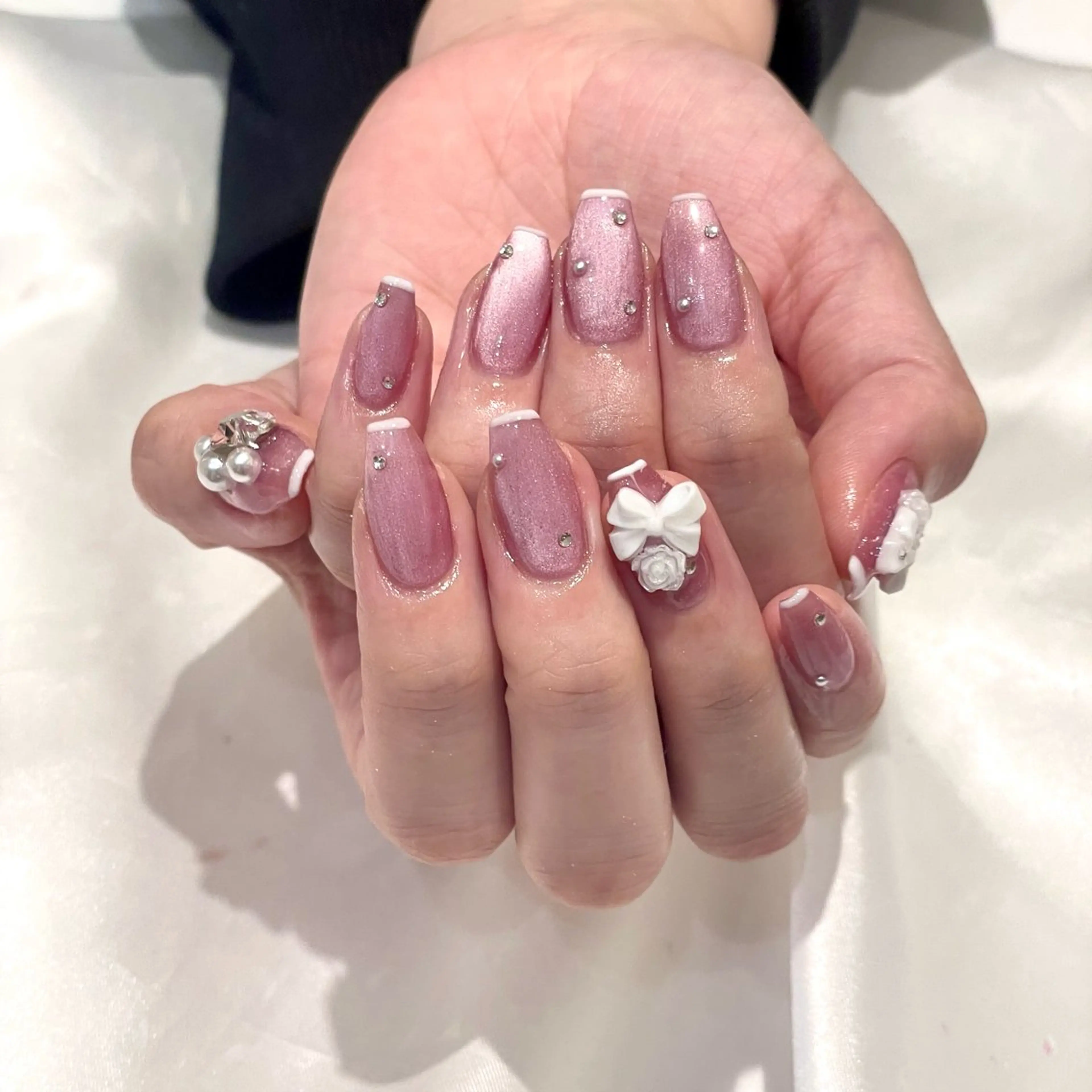 ネイル マグネットネイル ゆ きのネイルデザイン