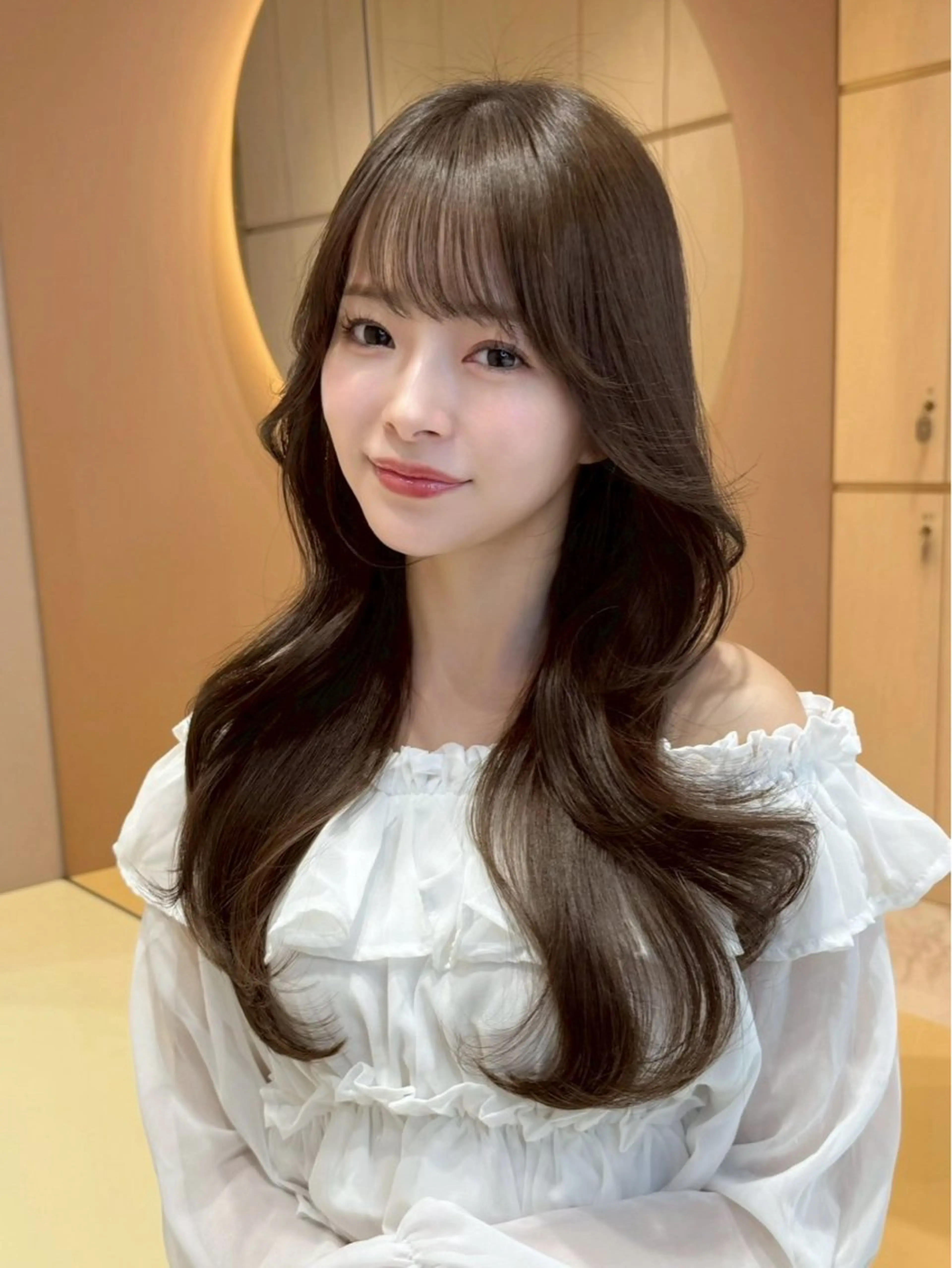 ロング 大宮🤍縮毛矯正 レイヤー🪽なるのヘアスタイル