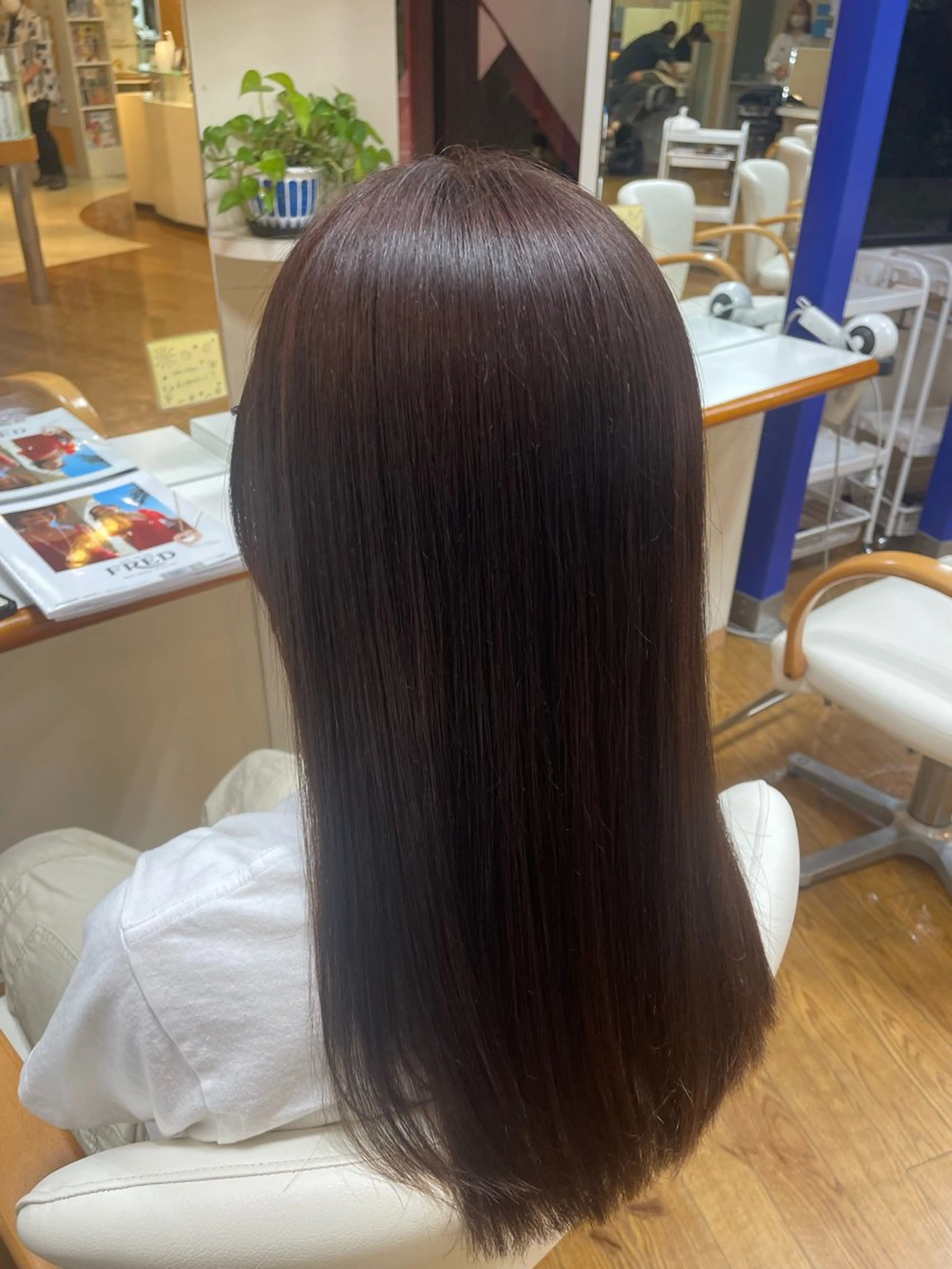 ロング 縮毛矯正 中田 渚のヘアスタイル