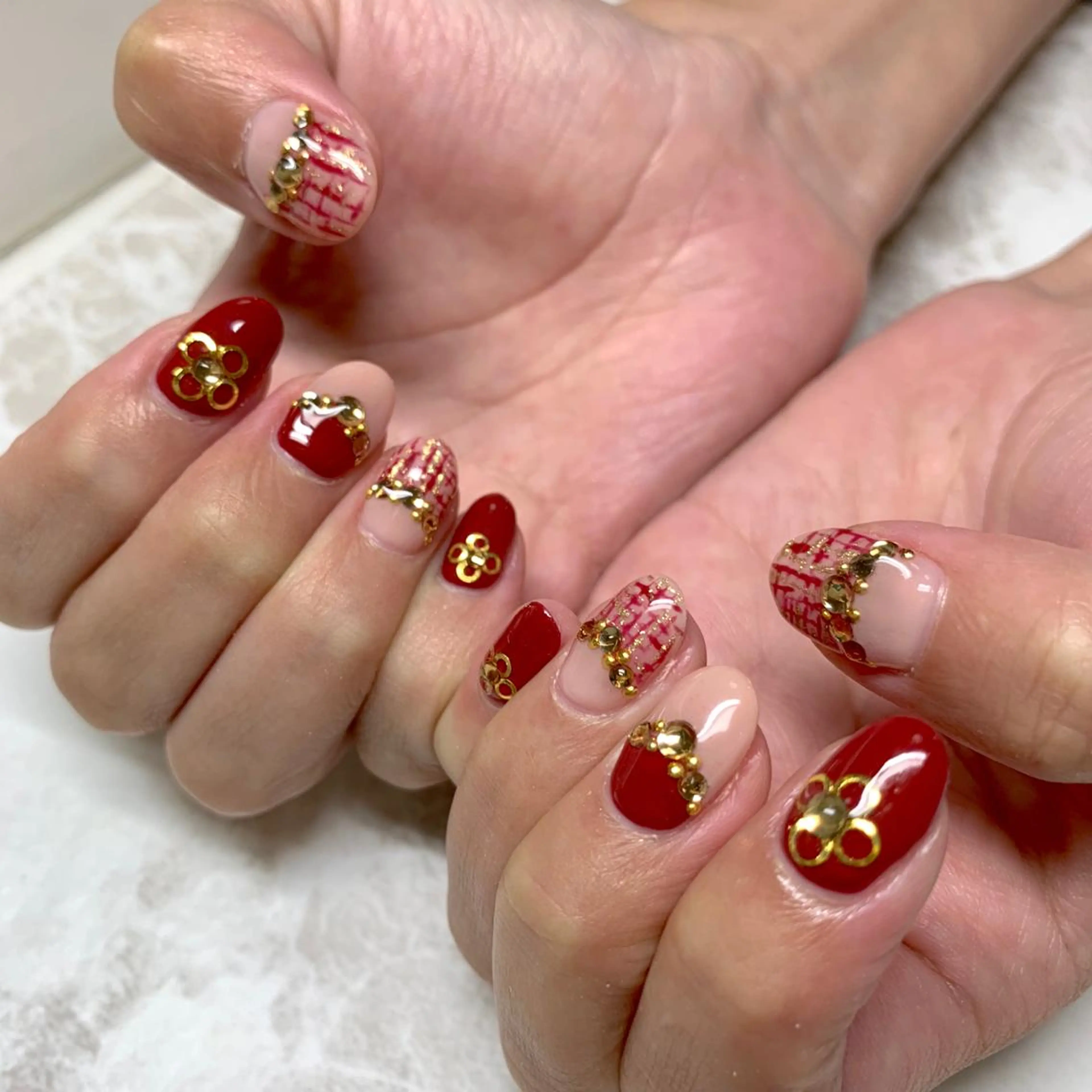 ネイル ツイードネイル LULU LIMAのネイルデザイン