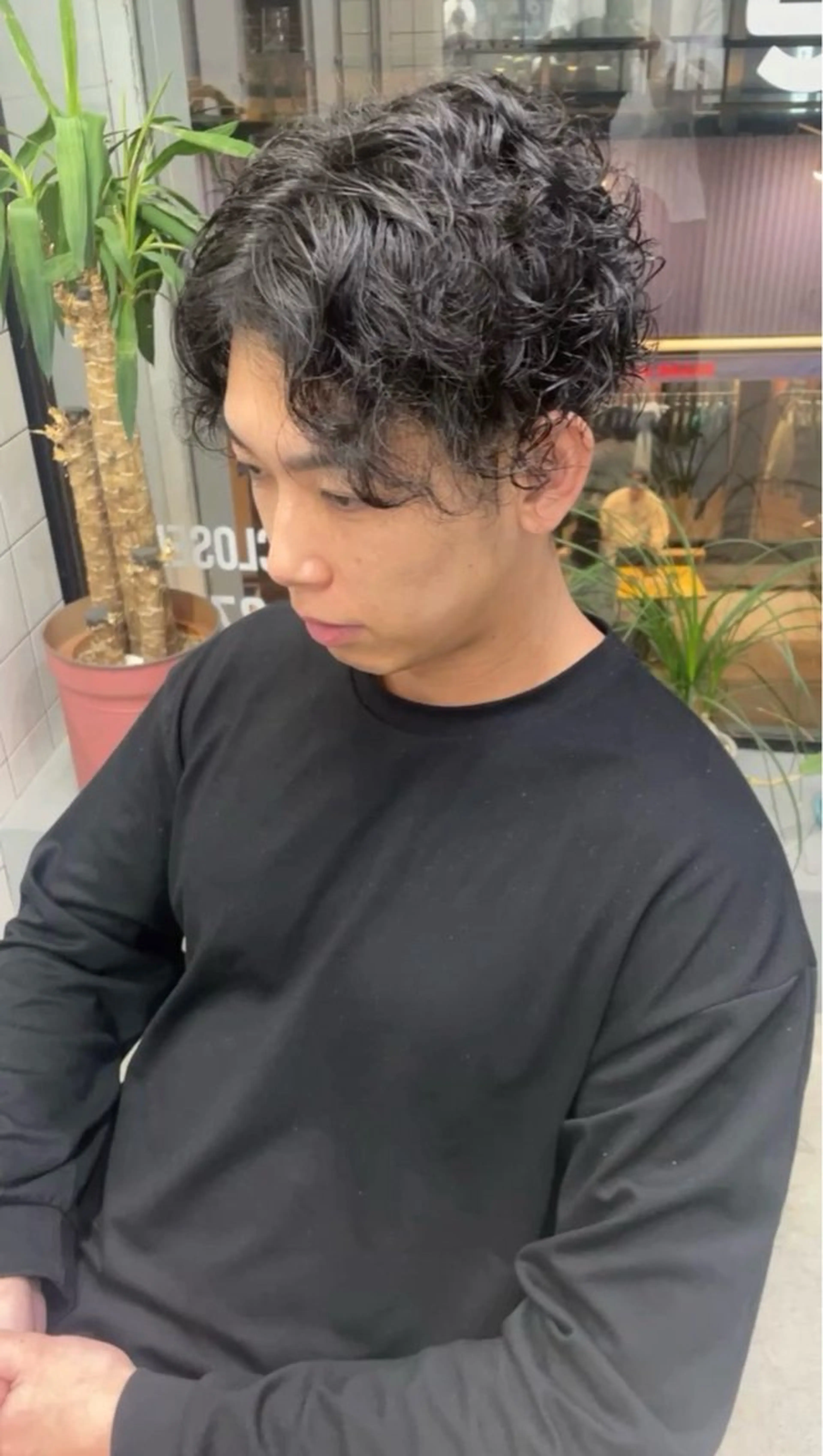 ショート パーマ メンズ カット パーマ メンズ専門サロン wokeのヘアスタイル