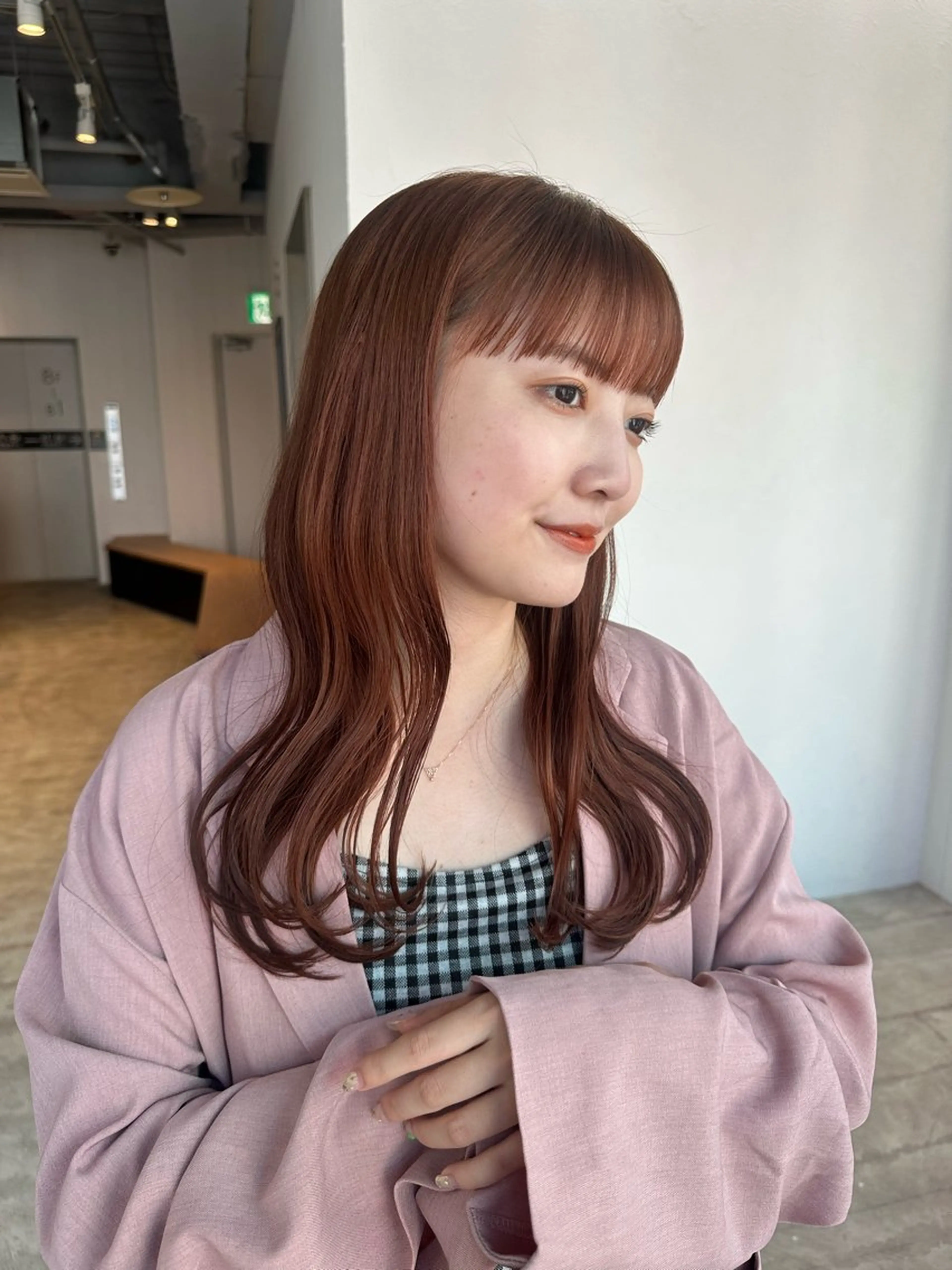 ミディアム 🌷モア 🌷暖色カラー・ボブのヘアスタイル