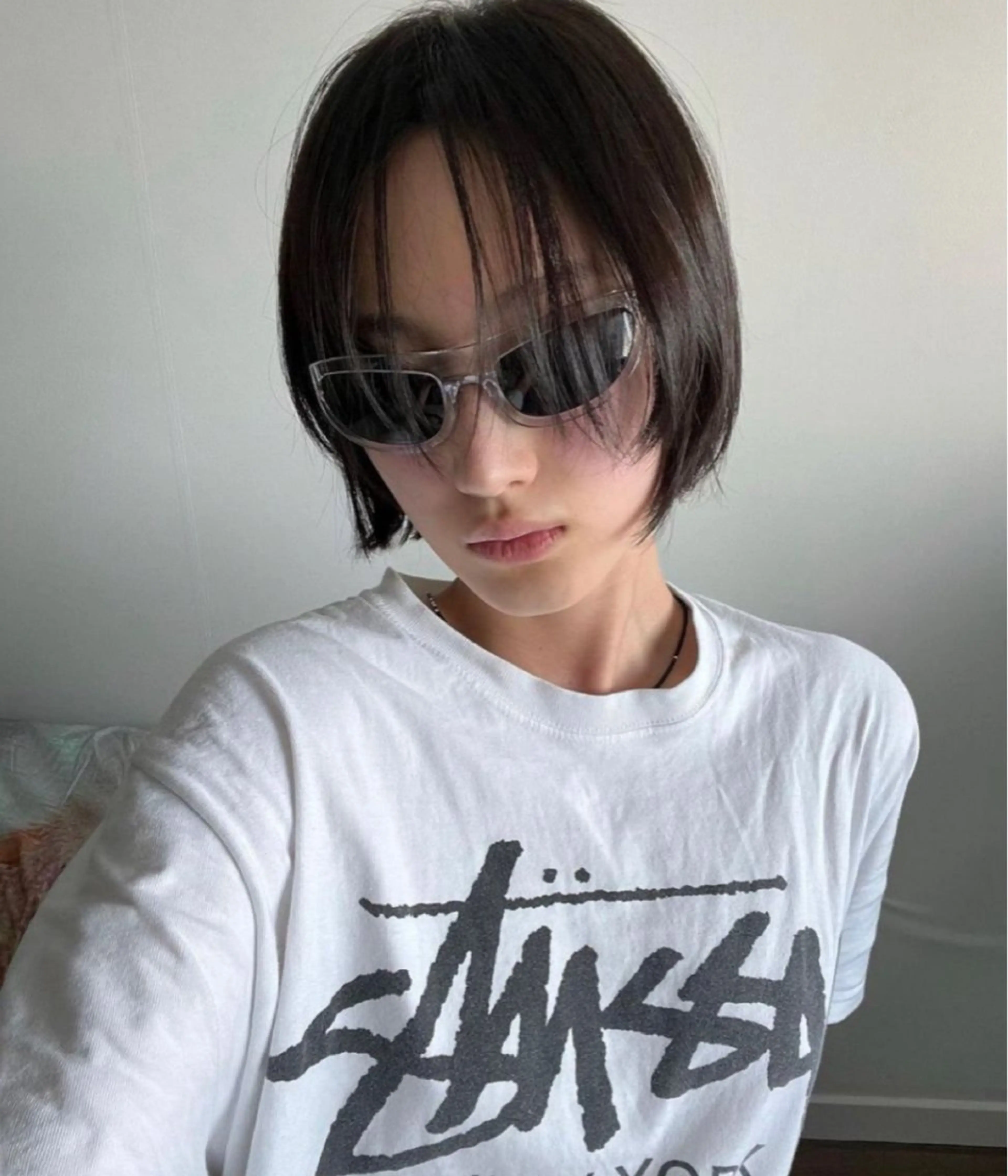 ショート カラー ショートボブ ボブレイヤー ボブ レイヤーカット ショートヘア MIU/ルーツカラー 顔まわりレイヤーのヘアスタイル